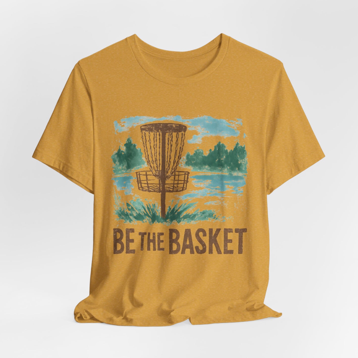 BE THE BASKET Disc Golf Watercolor 4, Unisex T-Shirt, Disc Golf Shirt