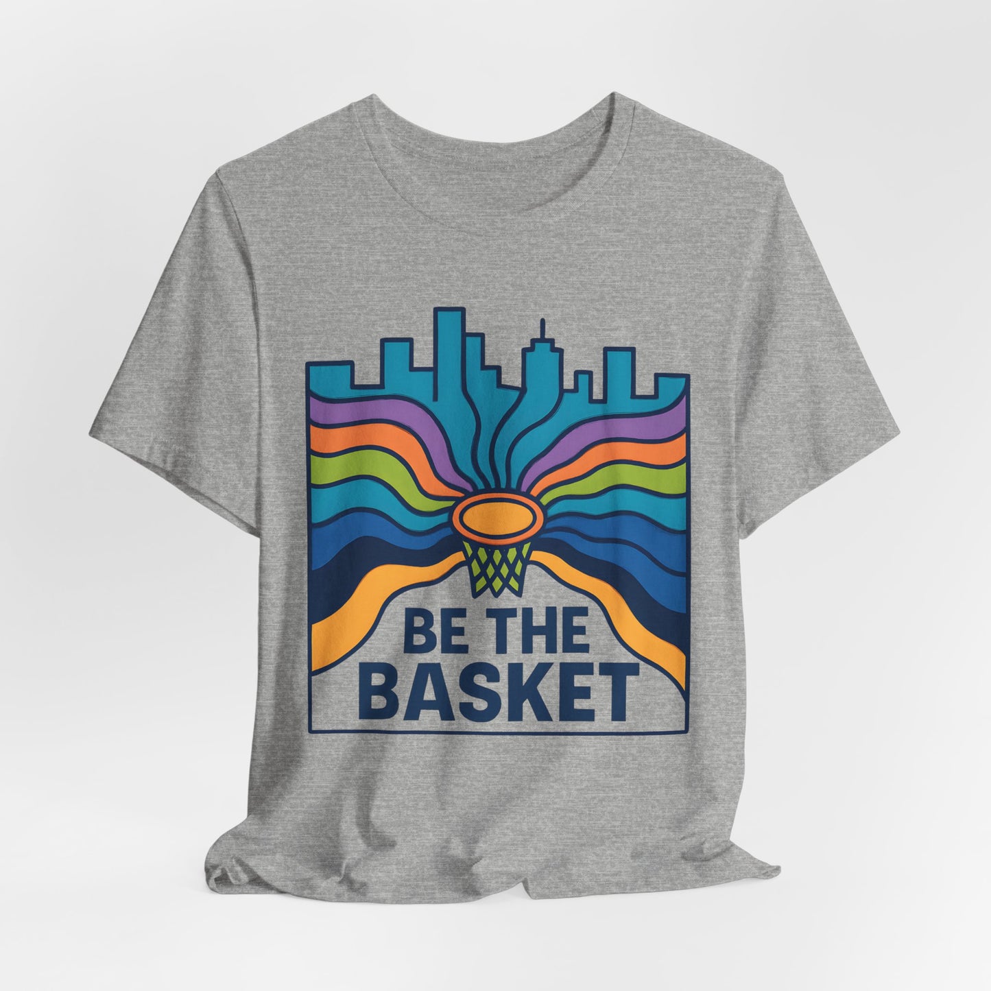 BE THE BASKET Basketball Goal Art Design 3, Unisex T-Shirt, Disc Golf Shirt
