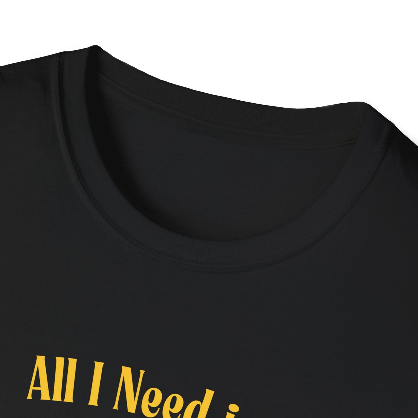 All I Need Is Jesus & Disc Golf Softstyle T-Shirt, JESUS and DISC GOLF Gold