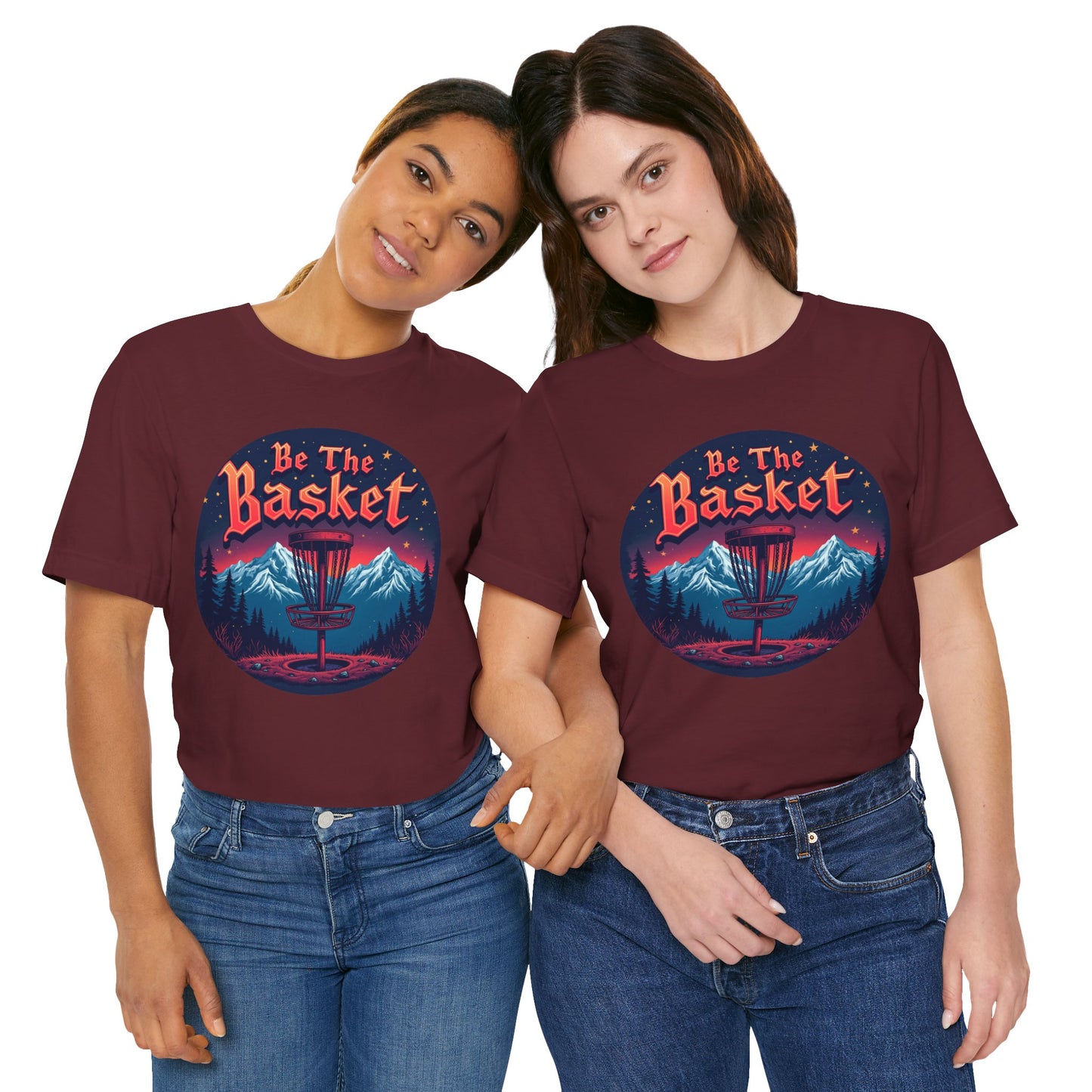 BE THE BASKET Disc Golf Mountain Design Unisex T-Shirt, DISC GOLF SHIRT