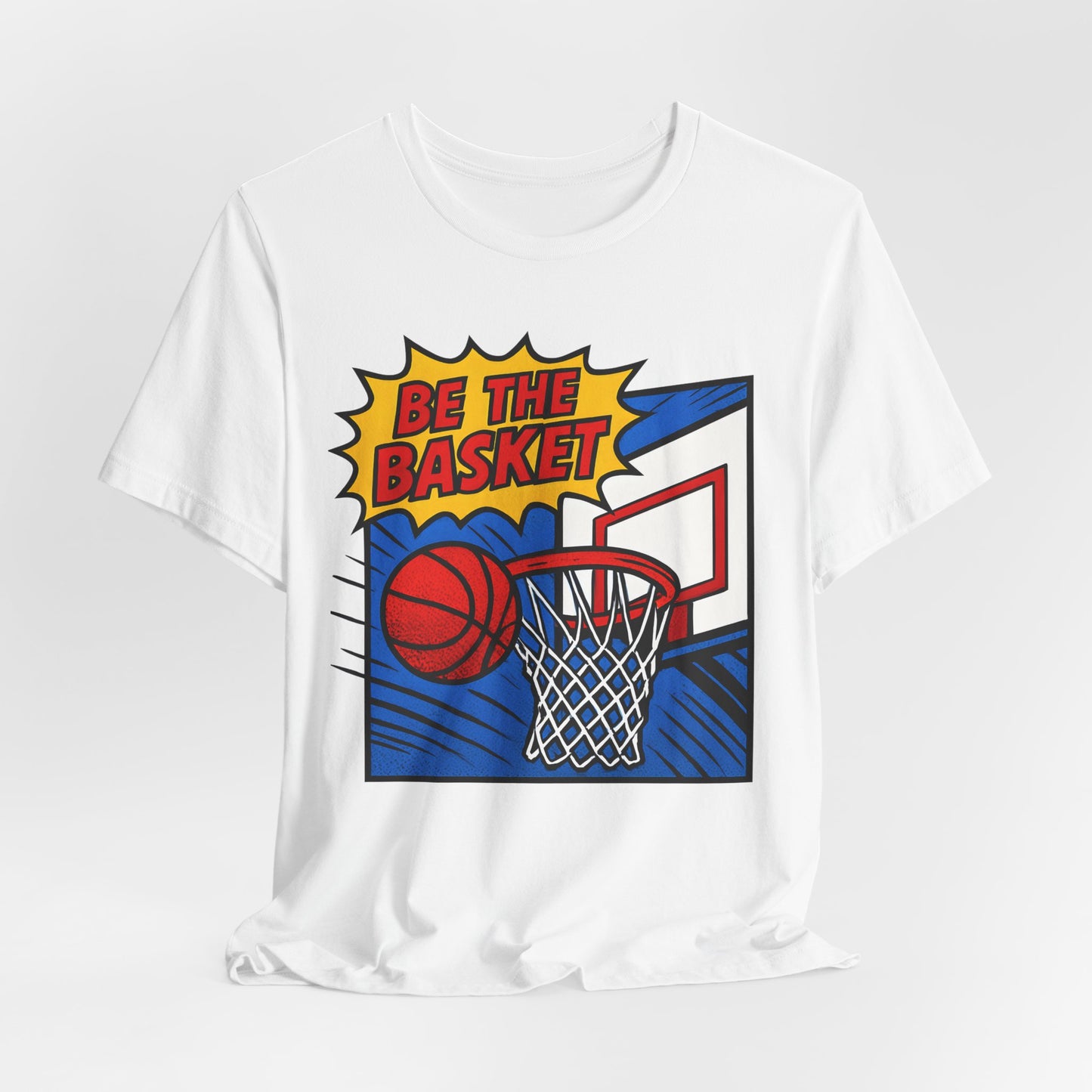 BE THE BASKET Basketball Goal Comic Strip 1, Unisex T-Shirt, Disc Golf Shirt