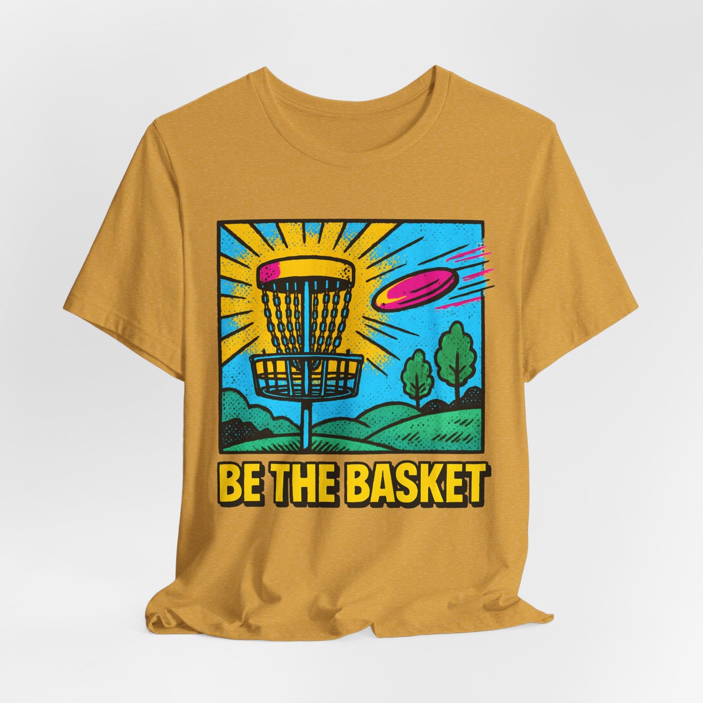 BE THE BASKET Disc Golf Basket Pop Art 5, Unisex T-Shirt