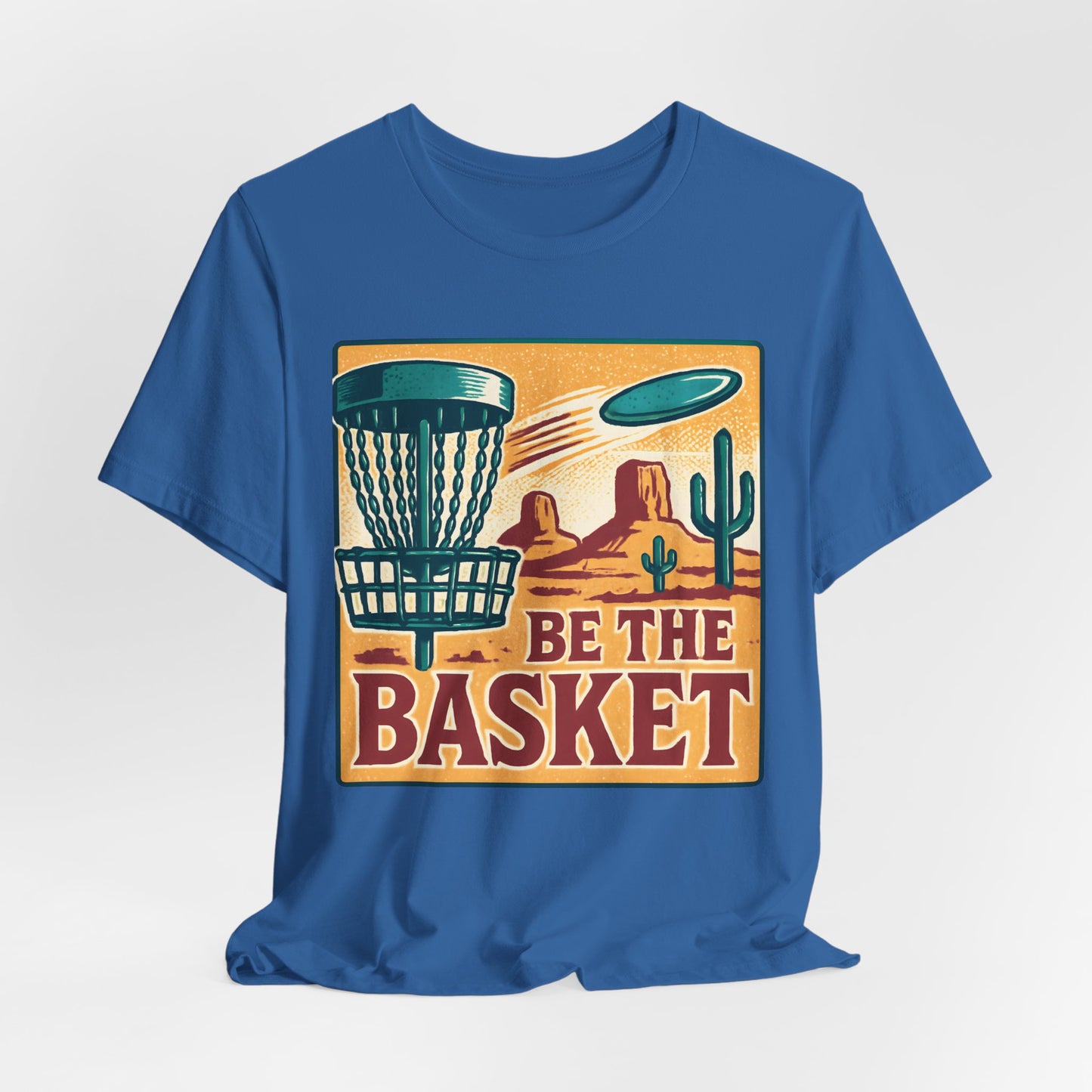 BE THE BASKET Disc Golf Desert Scene 5, Unisex T-Shirt