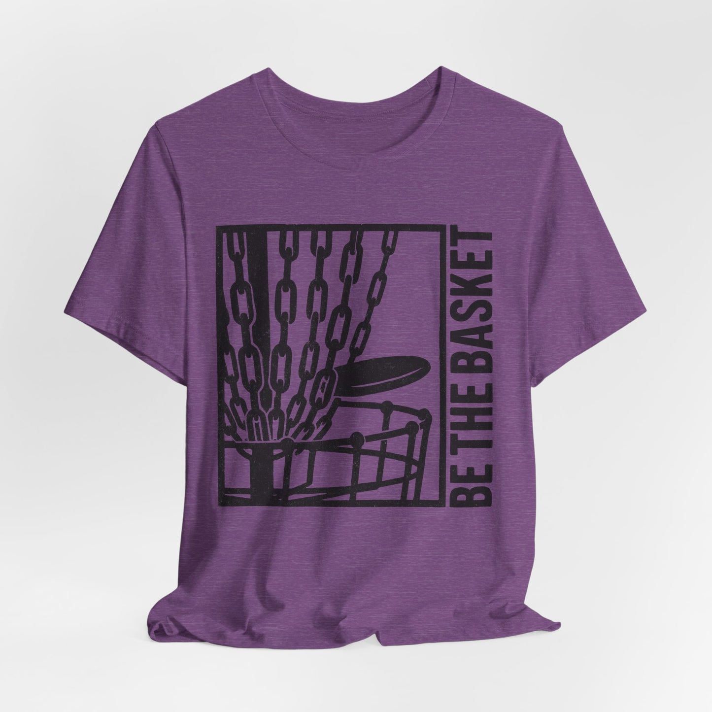 BE THE BASKET Disc Golf Basket Distressed Black 1, Unisex T-Shirt