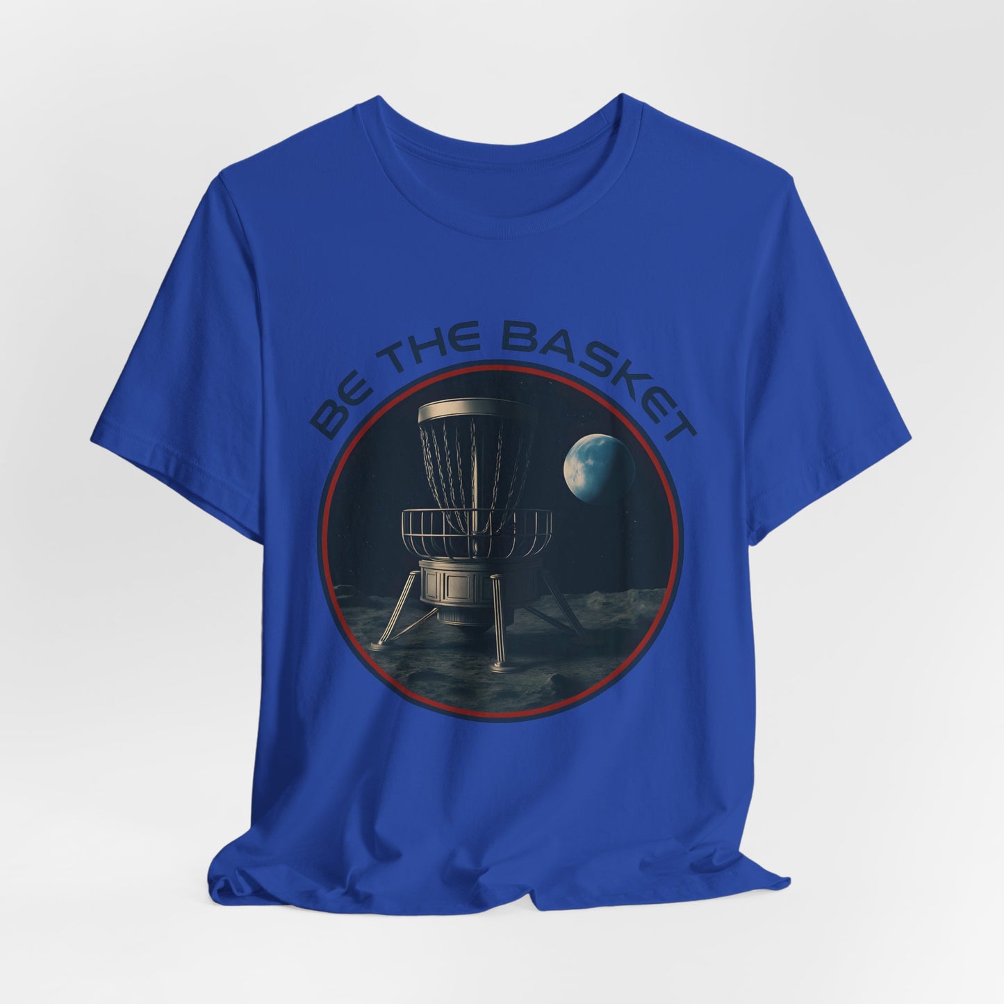 BE THE BASKET Disc Golf Moon Color, Unisex T-Shirt, Disc Golf Shirt