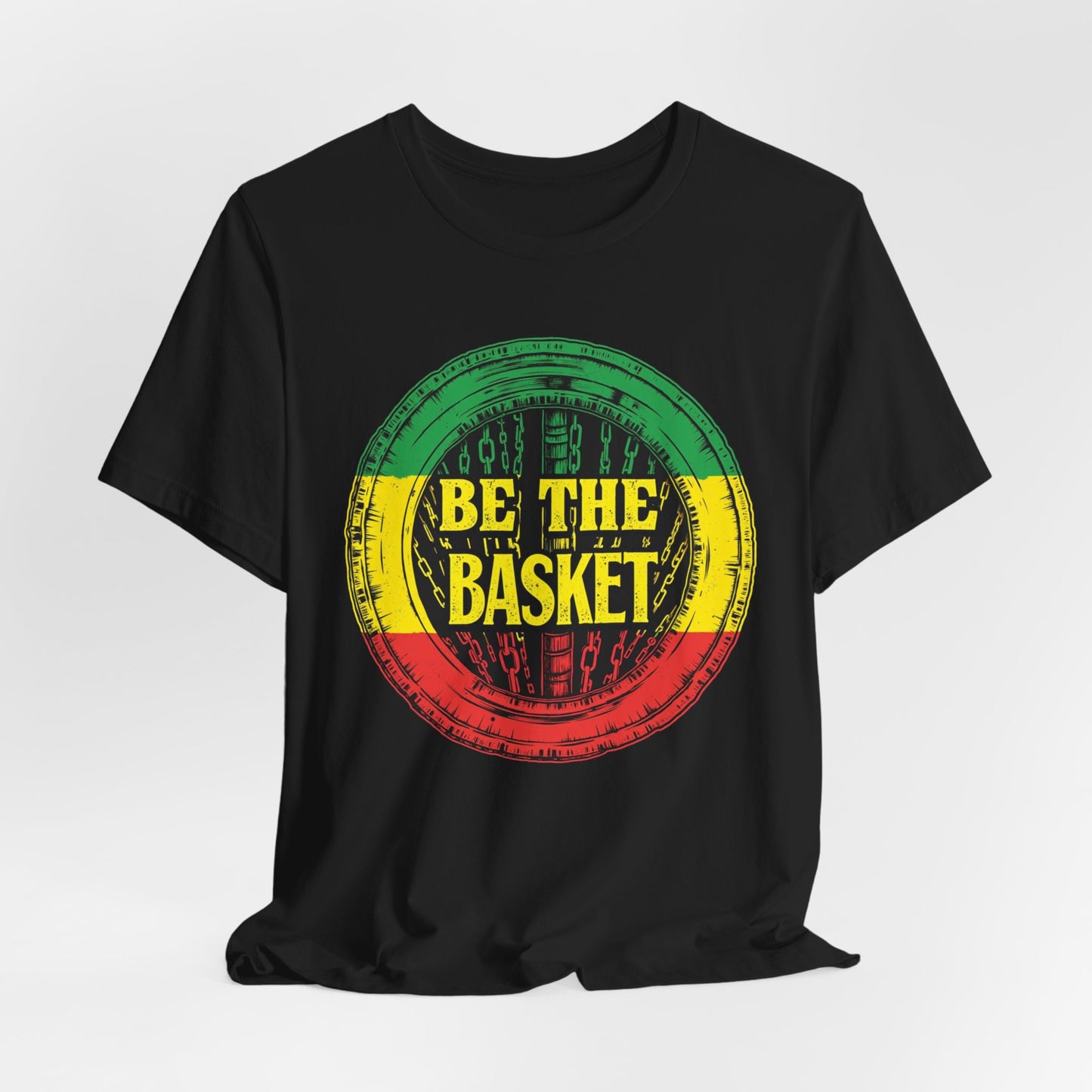 BE THE BASKET Disc Golf Rasta 1 Design , Unisex T-Shirt, Disc Golf Shirt