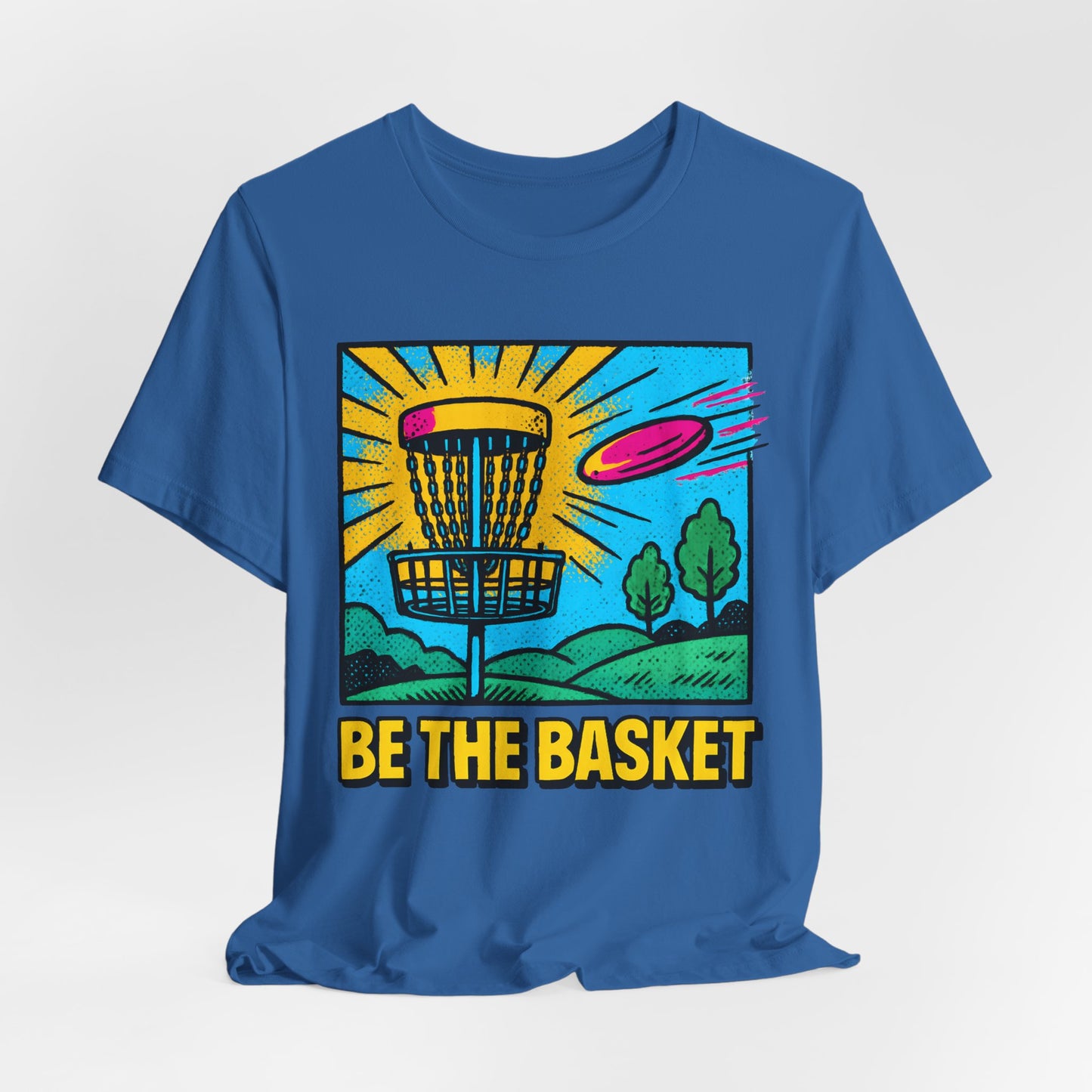 BE THE BASKET Disc Golf Basket Pop Art 5, Unisex T-Shirt