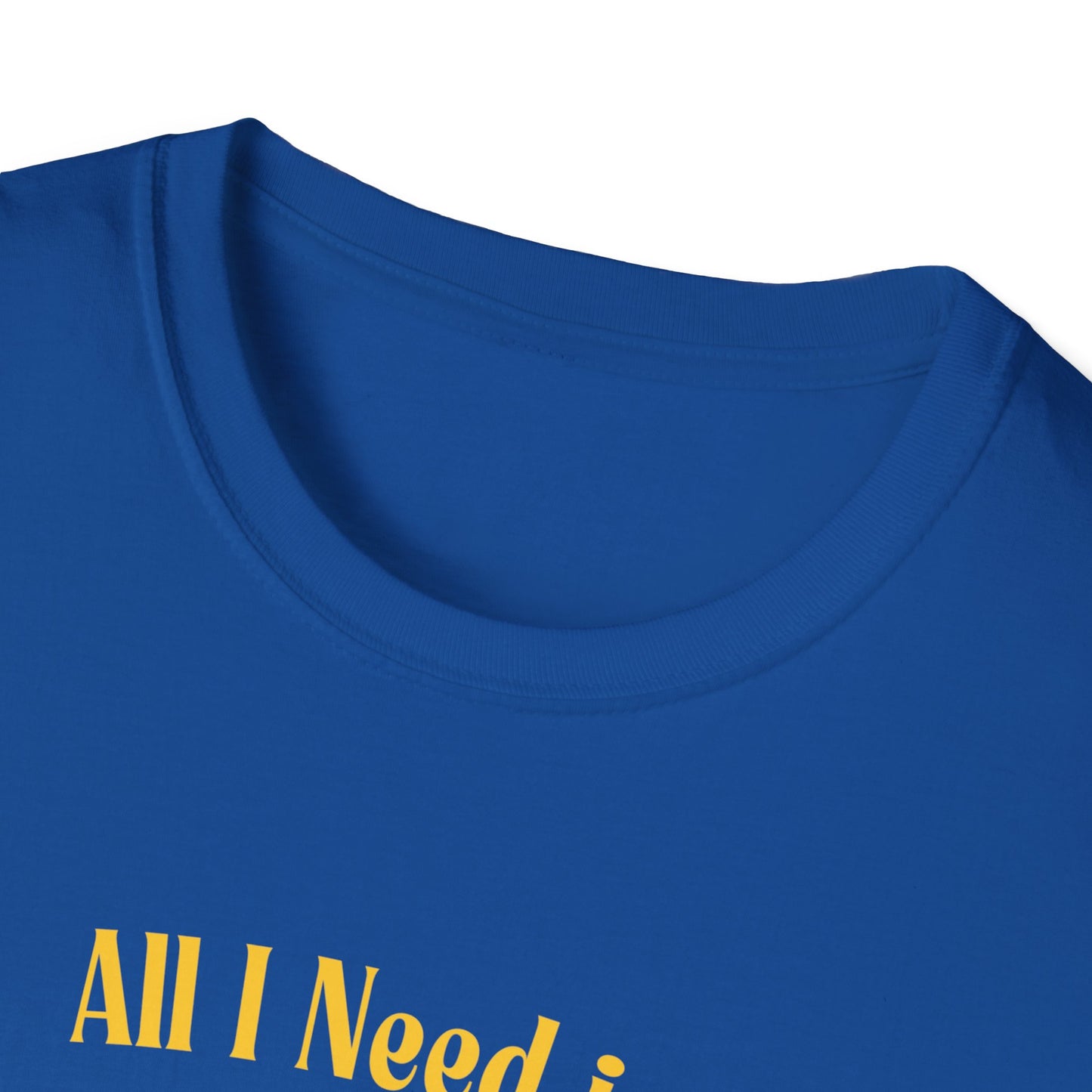 All I Need Is Jesus & Disc Golf Softstyle T-Shirt, JESUS and DISC GOLF Gold