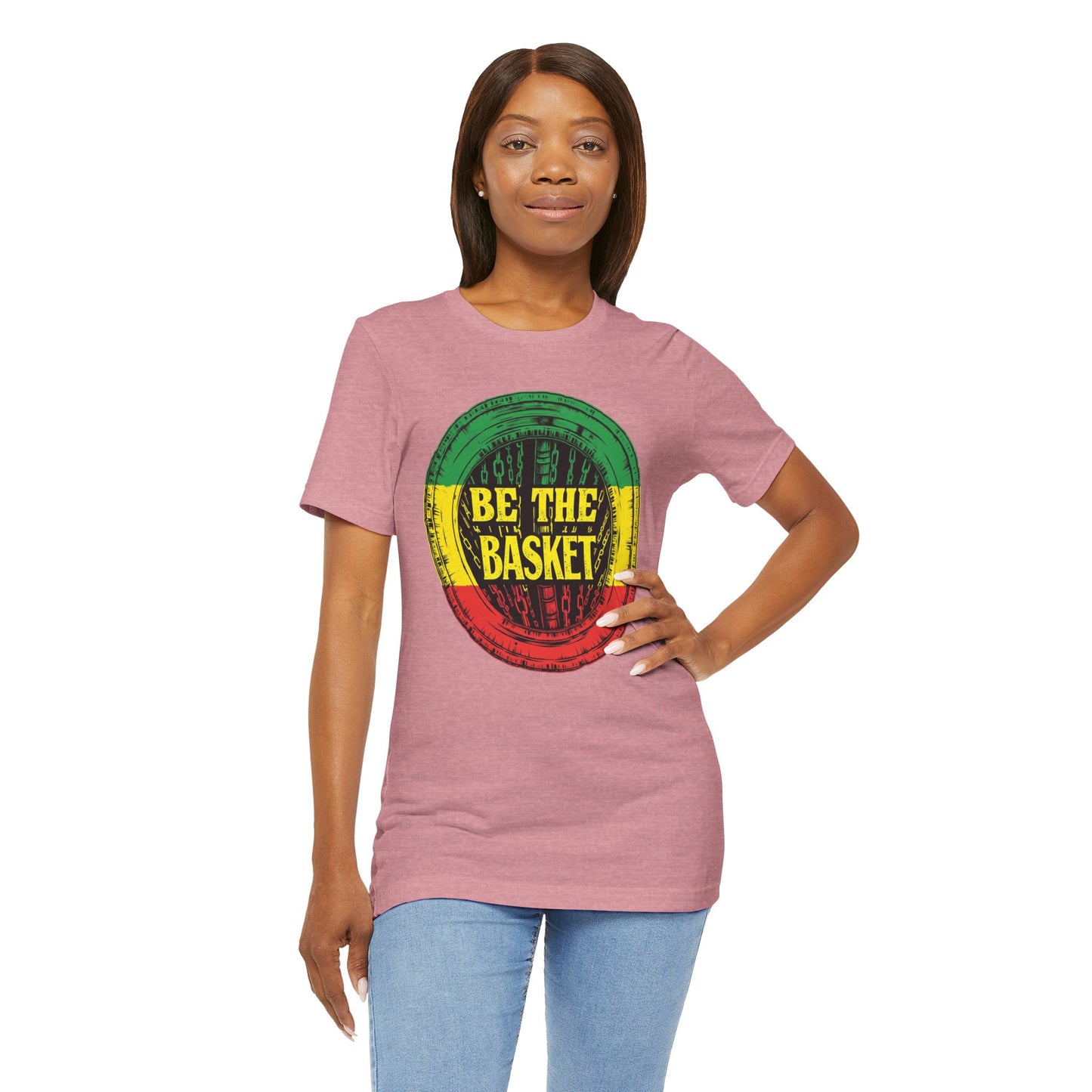 BE THE BASKET Disc Golf Rasta 1 Design , Unisex T-Shirt, Disc Golf Shirt