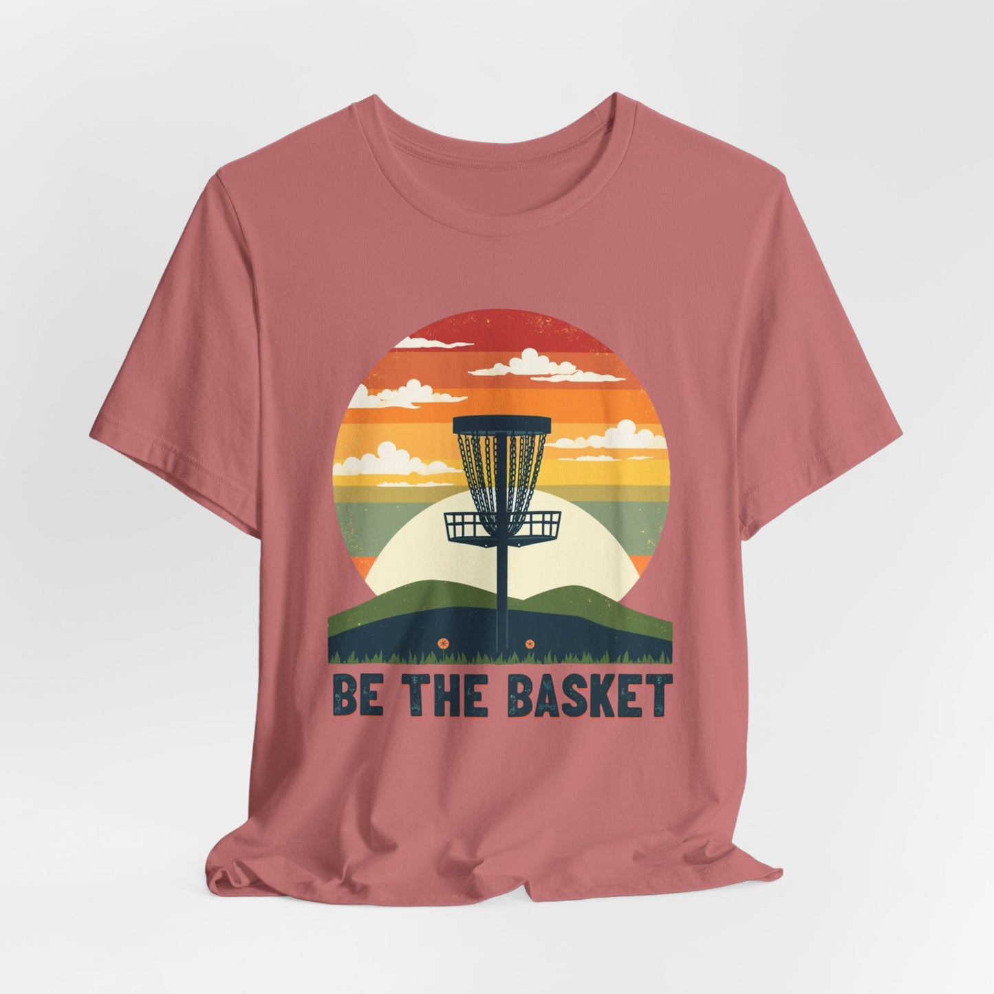 BE THE BASKET Disc Golf Retro 2, Unisex T-Shirt, Disc Golf Shirt