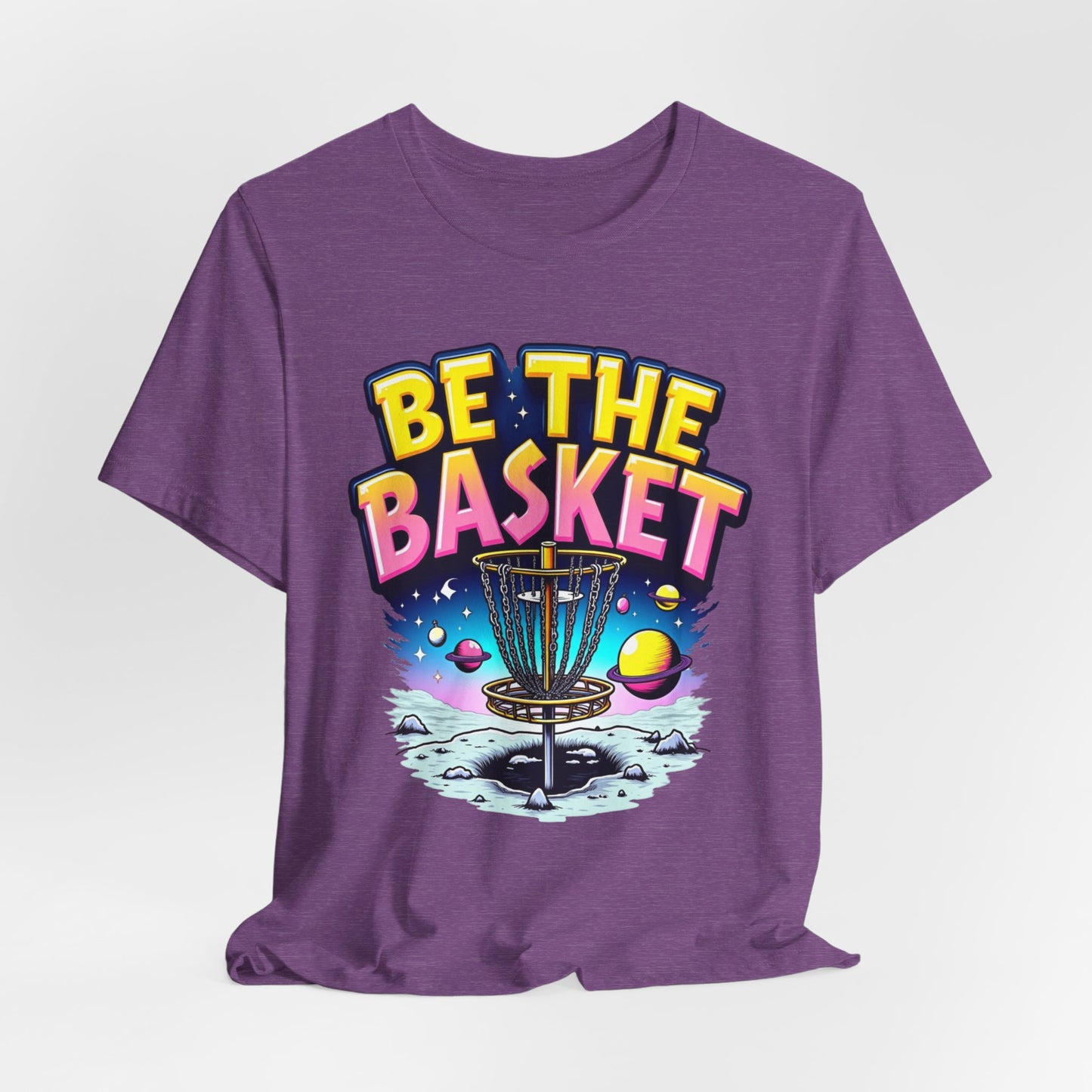 BE THE BASKET Disc Golf Space Design 2, Unisex T-Shirt, Disc Golf Shirt