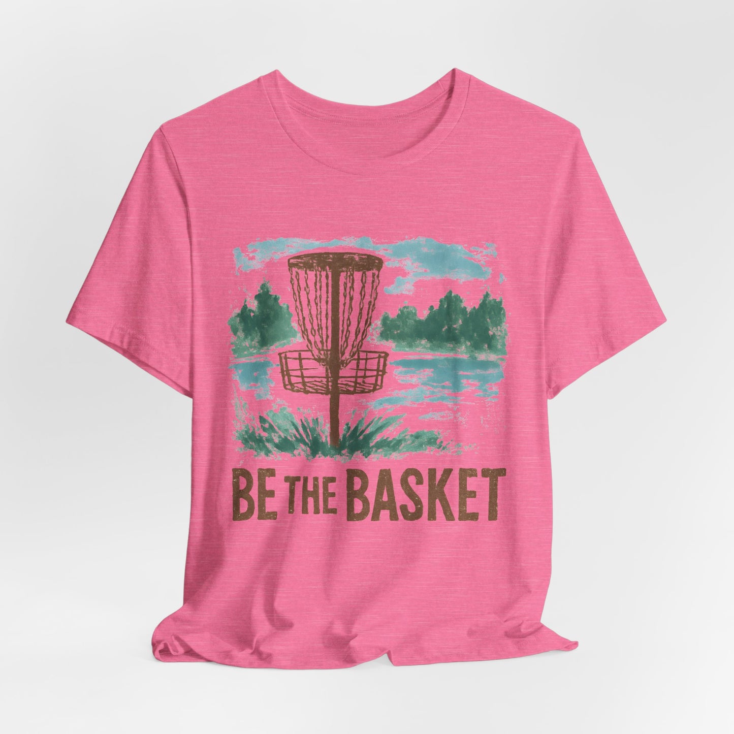 BE THE BASKET Disc Golf Watercolor 4, Unisex T-Shirt, Disc Golf Shirt