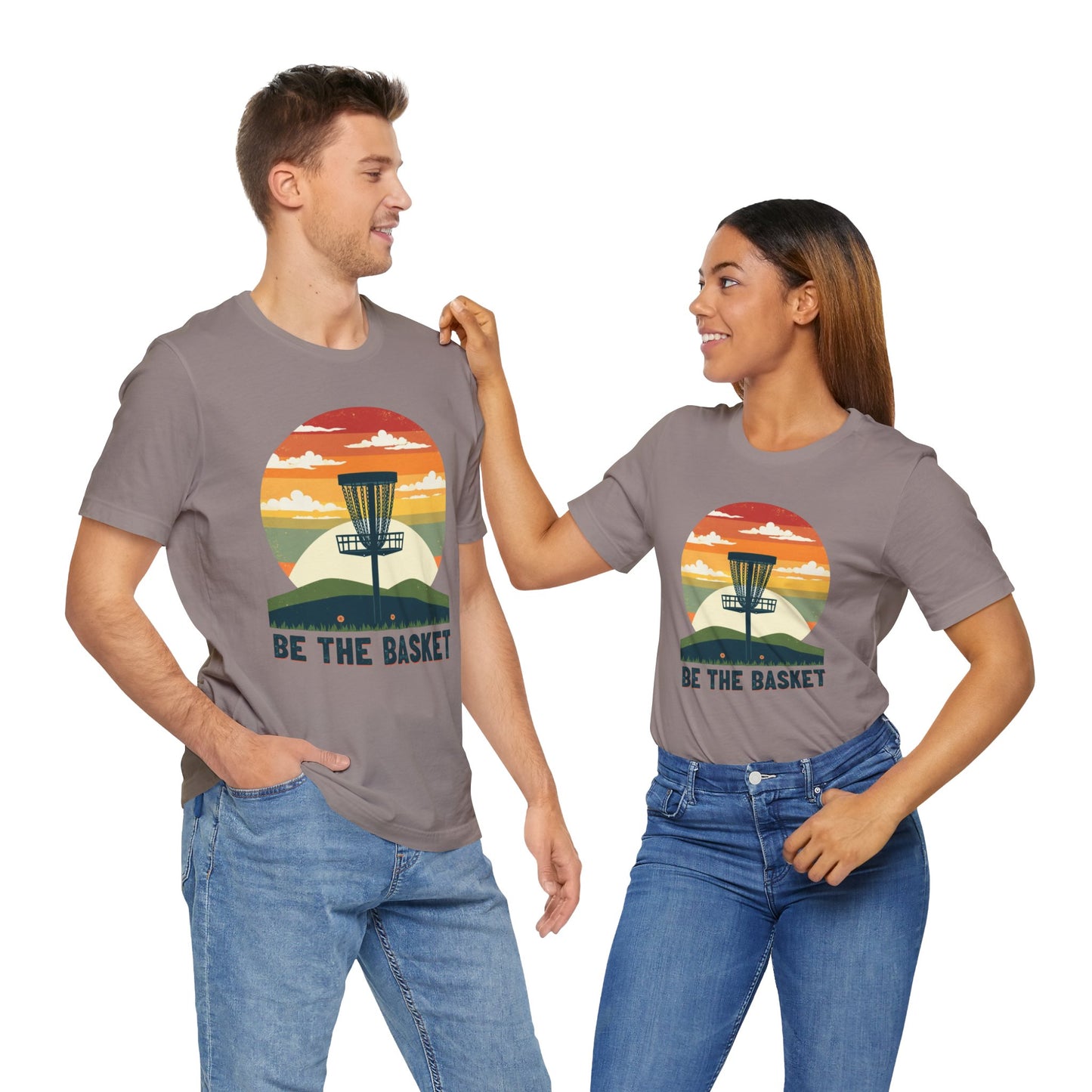 BE THE BASKET Disc Golf Retro 2, Unisex T-Shirt, Disc Golf Shirt