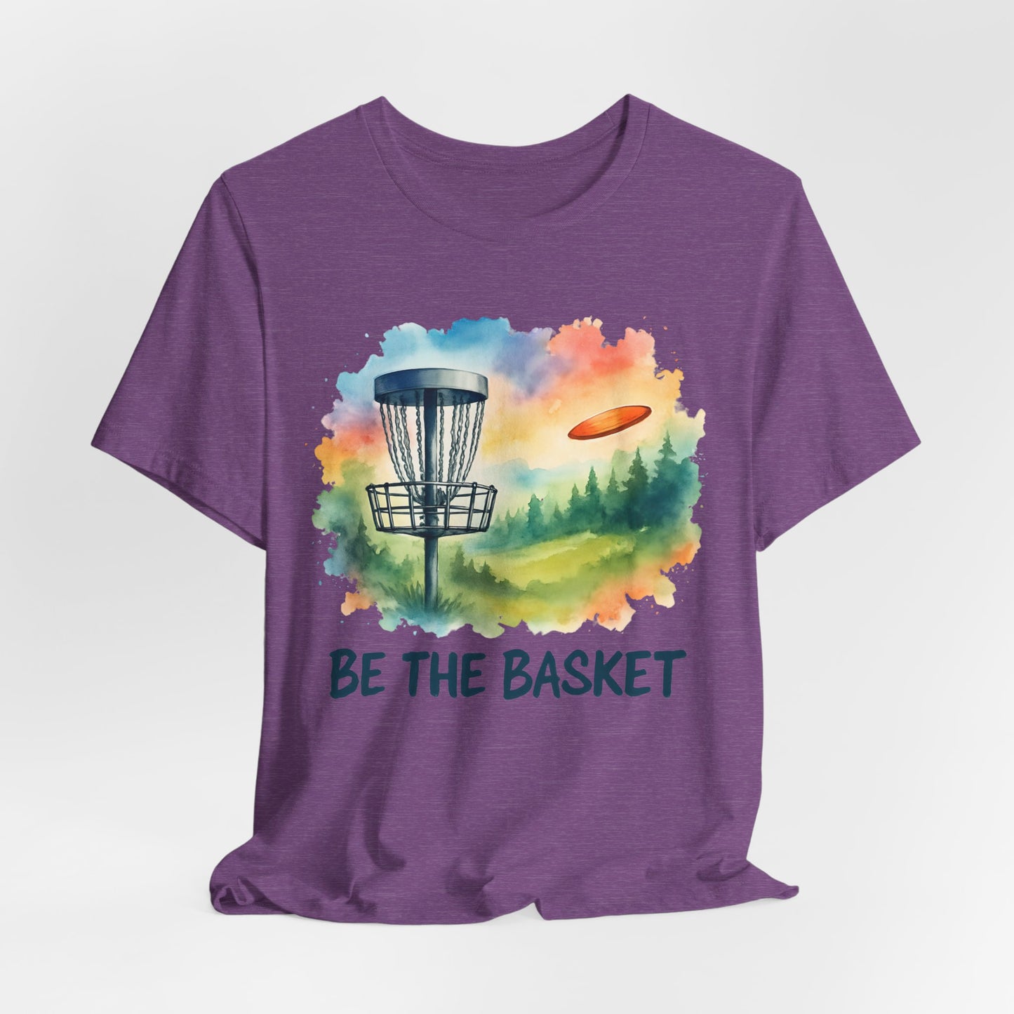 BE THE BASKET Disc Golf Basket Watercolor 2, Unisex T-Shirt