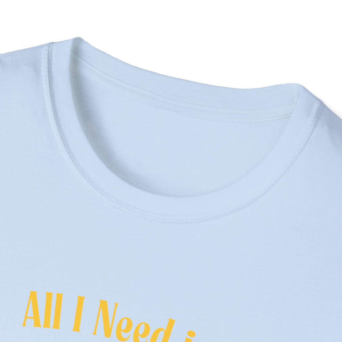All I Need Is Jesus & Disc Golf Softstyle T-Shirt, JESUS and DISC GOLF Gold