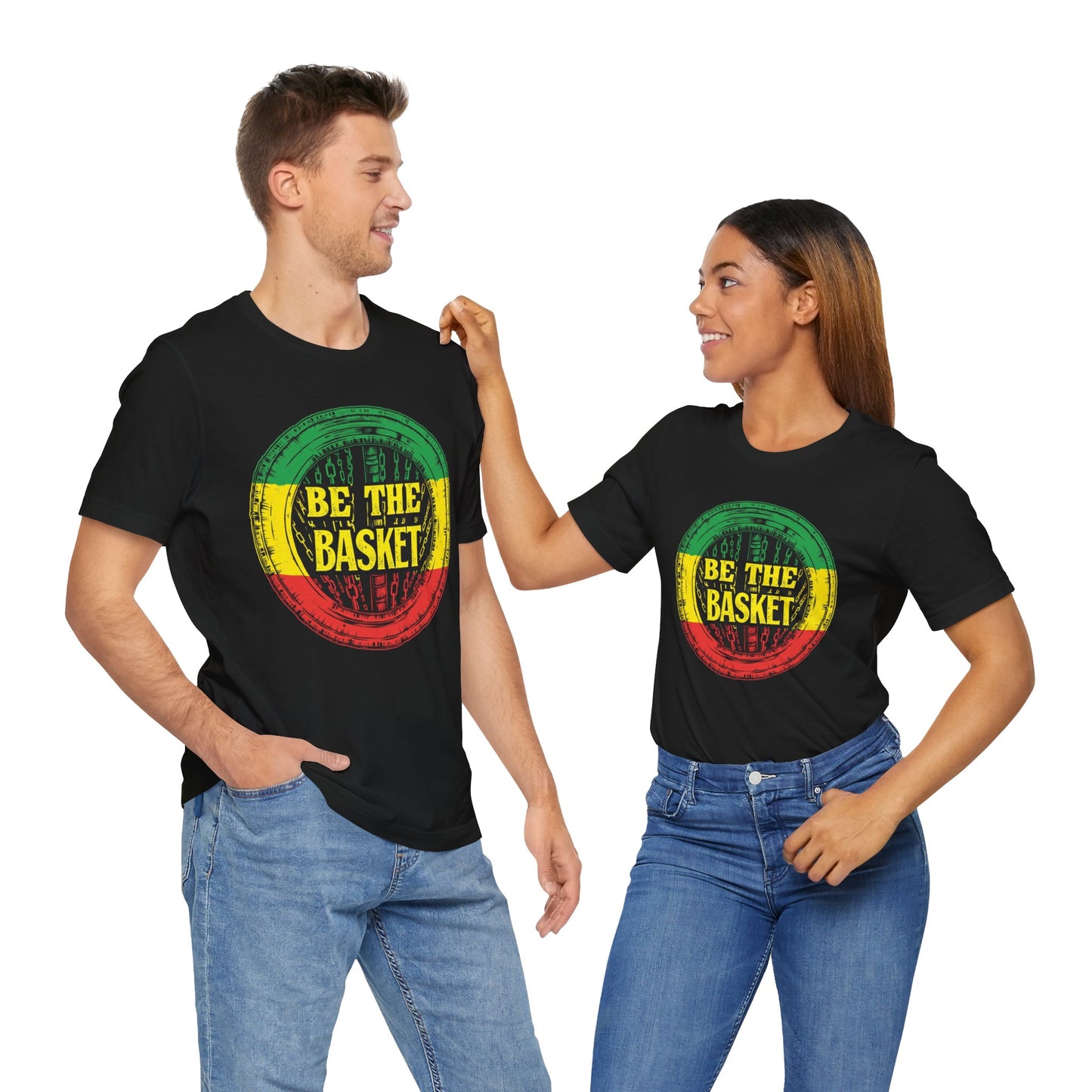 BE THE BASKET Disc Golf Rasta 1 Design , Unisex T-Shirt, Disc Golf Shirt