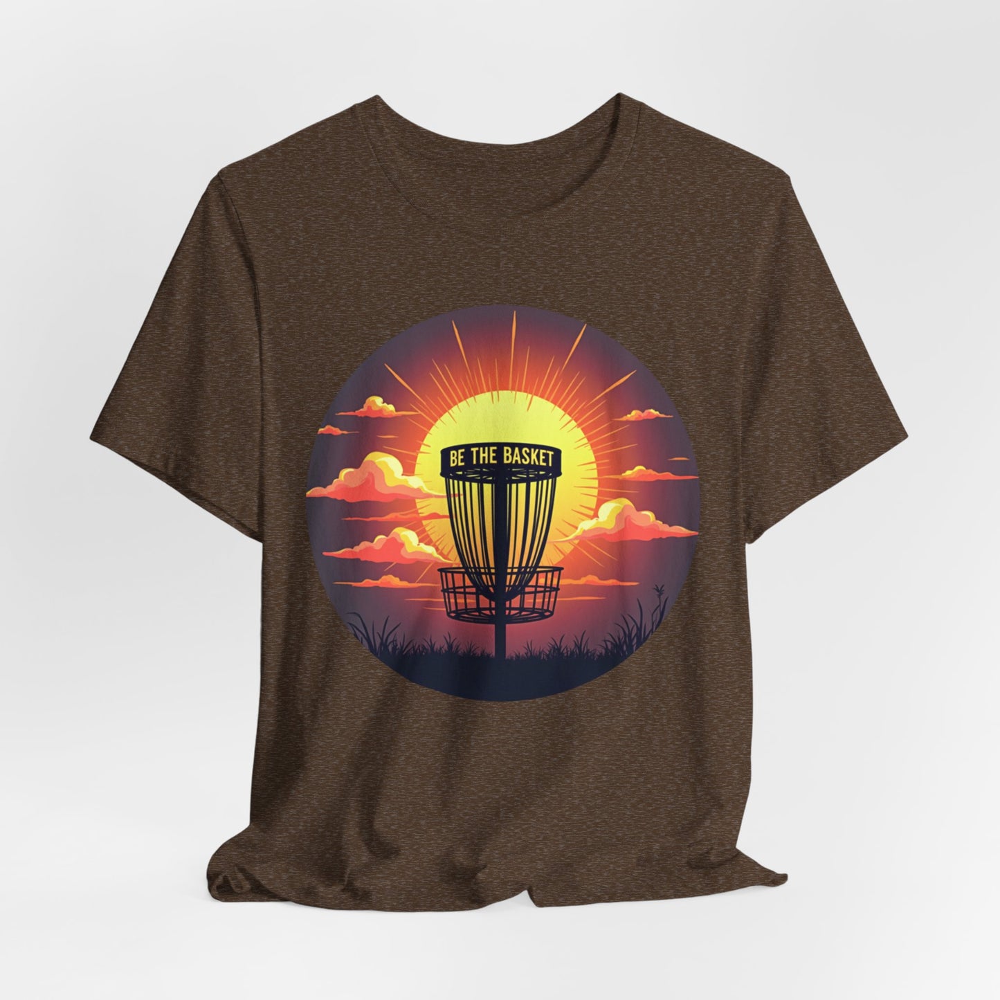 BE THE BASKET Disc Golf Sunset 1 Unisex T-Shirt, DISC GOLF SHIRT