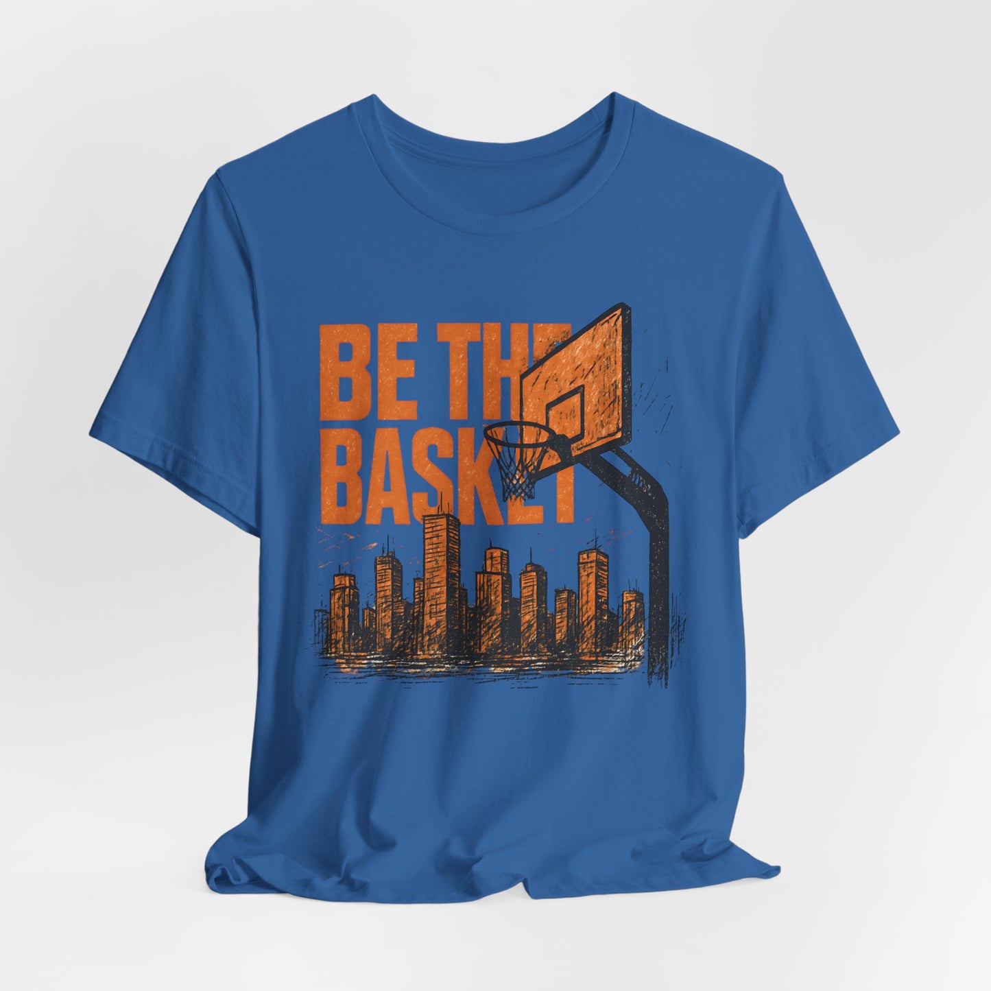 BE THE BASKET Basketball City Distressed 3, Unisex T-Shirt, Disc Golf Shirt