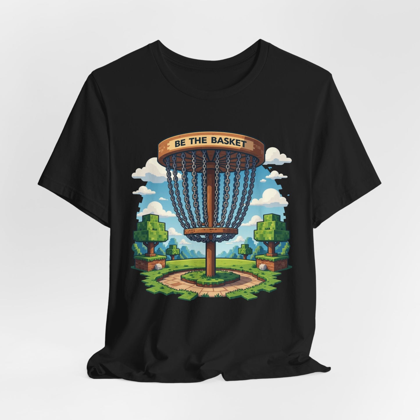 BE THE BASKET Disc Golf Minecraft 1, Unisex T-Shirt