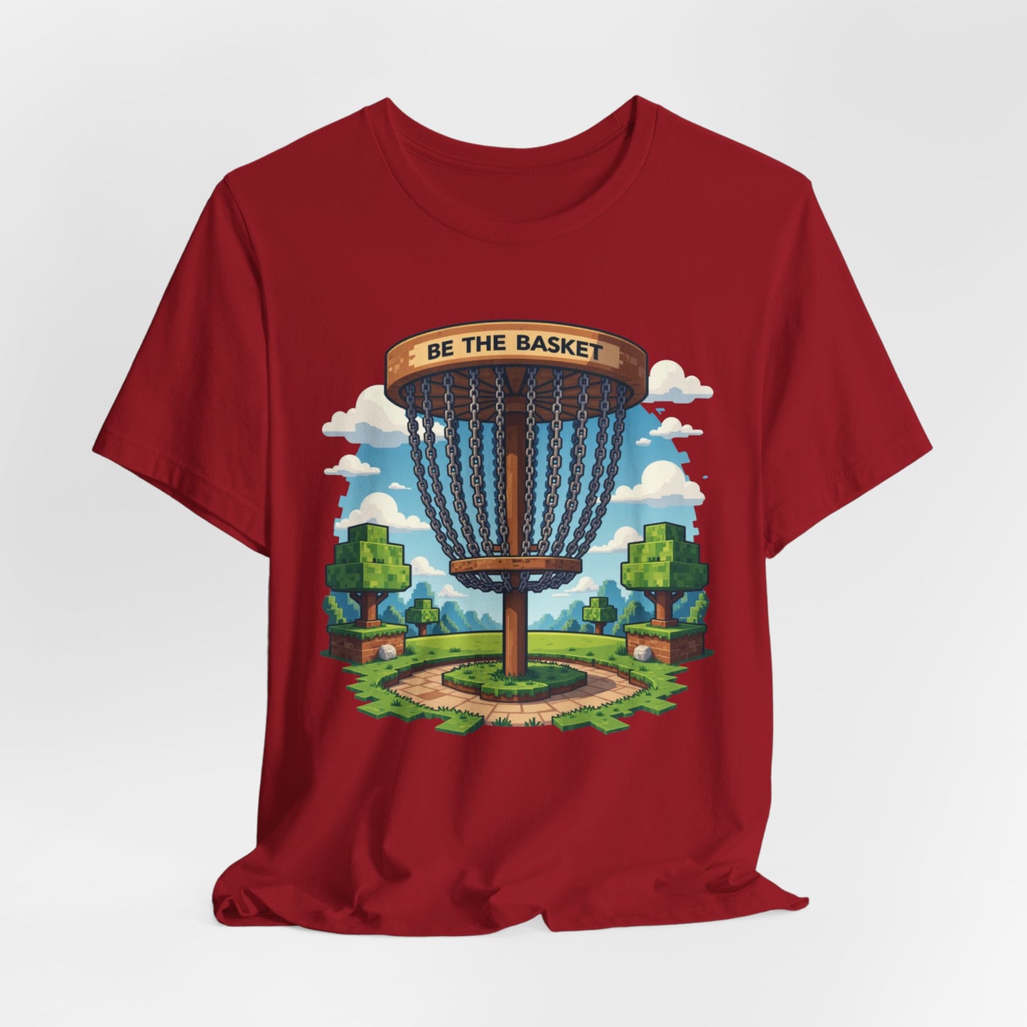 BE THE BASKET Disc Golf Minecraft 1, Unisex T-Shirt