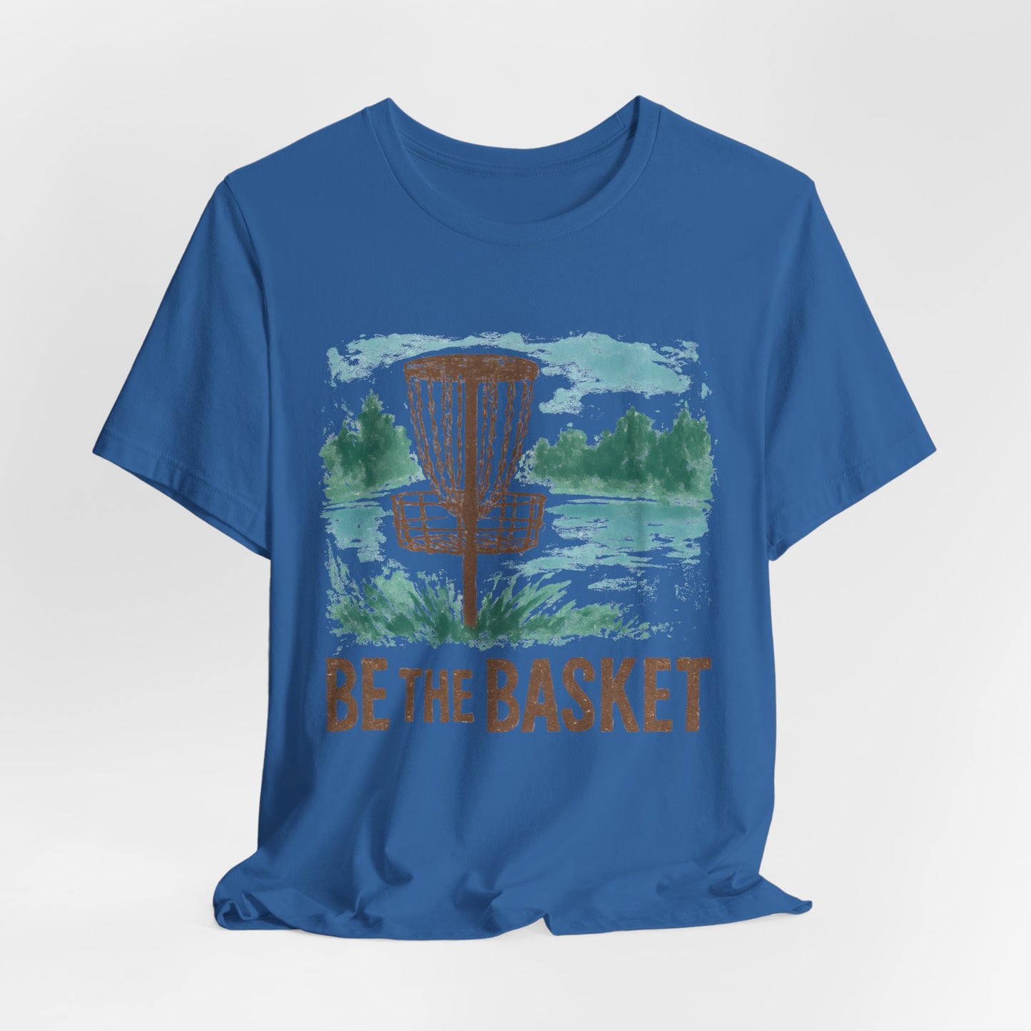 BE THE BASKET Disc Golf Watercolor 4, Unisex T-Shirt, Disc Golf Shirt