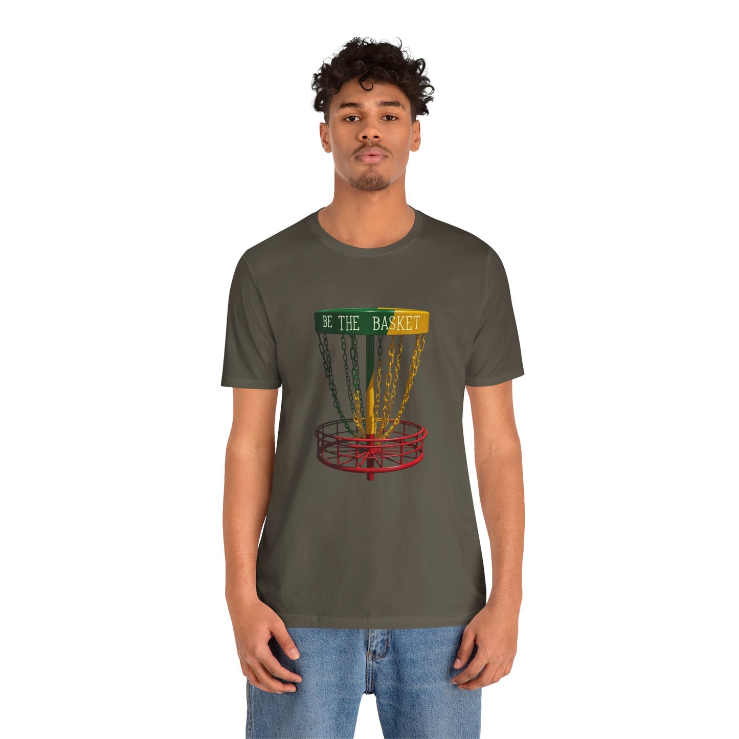 BE THE BASKET Disc Golf Rasta 2 Design, Unisex T-Shirt, Disc Golf Shirt