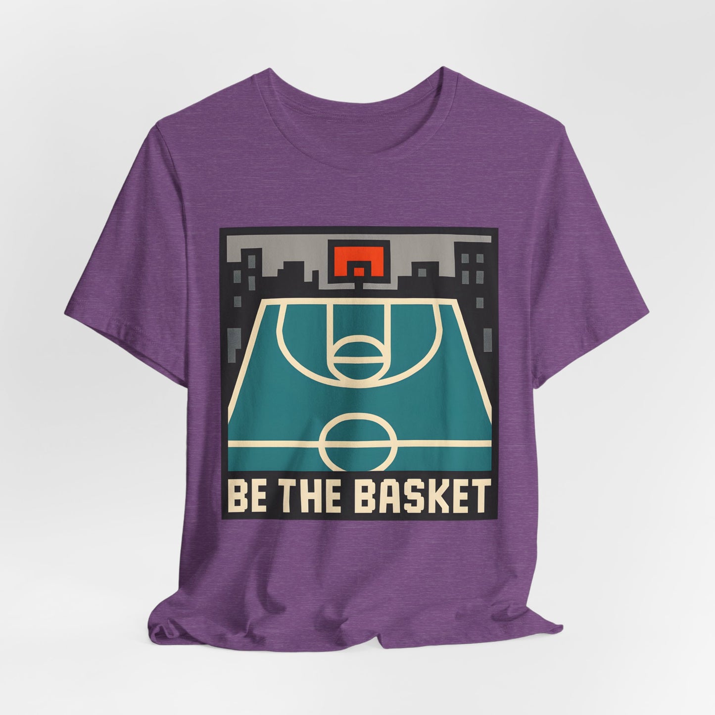 BE THE BASKET Basketball Digital Court 1, Unisex T-Shirt, Disc Golf Shirt