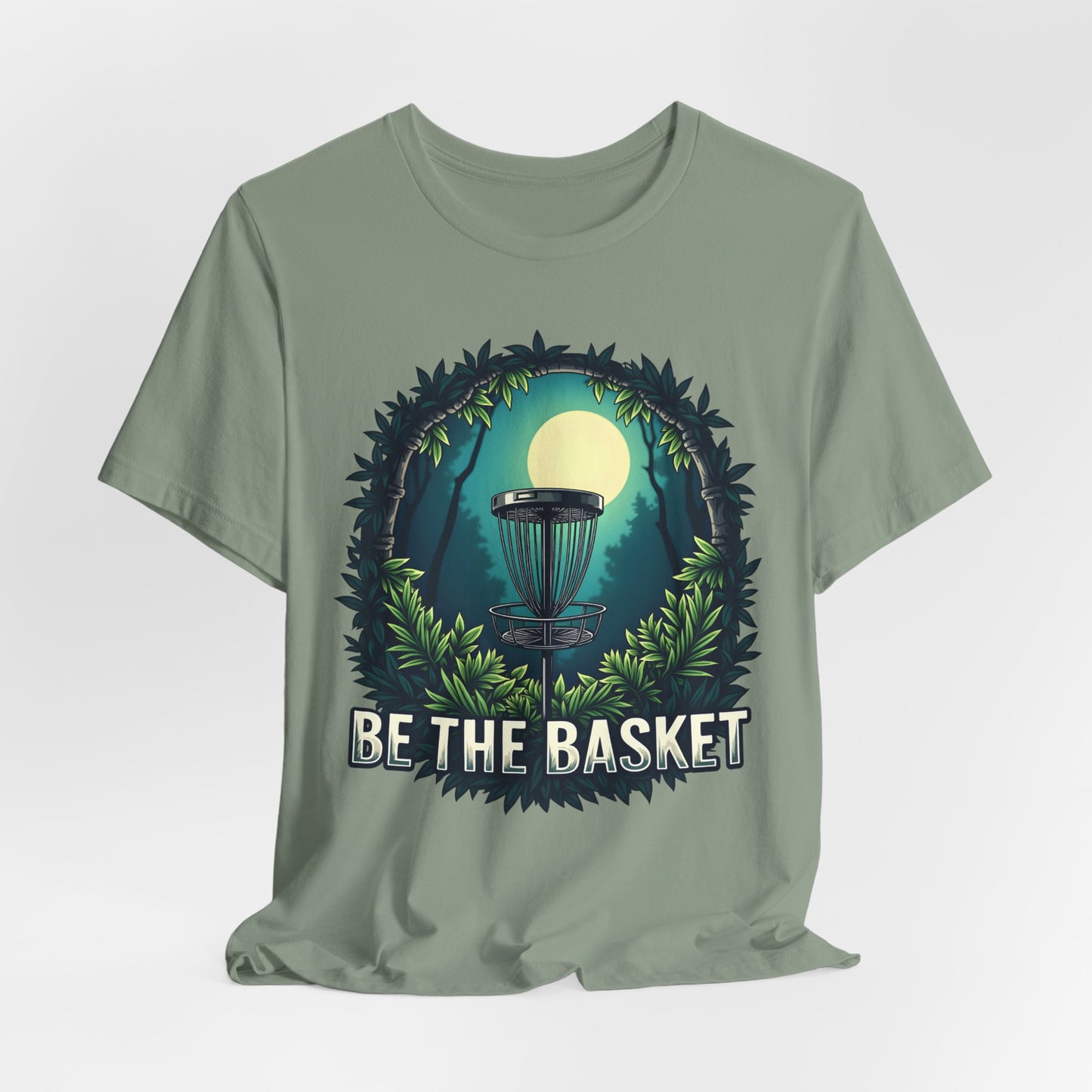BE THE BASKET Disc Golf Jungle Night Unisex T-Shirt, DISC GOLF SHIRT