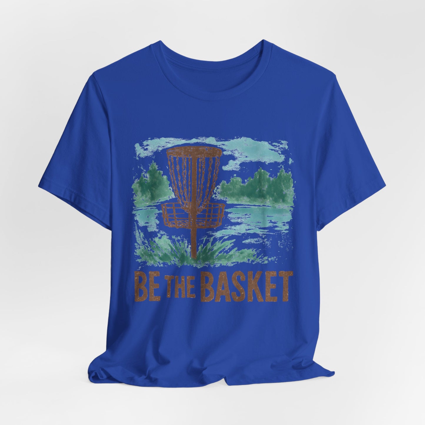 BE THE BASKET Disc Golf Watercolor 4, Unisex T-Shirt, Disc Golf Shirt