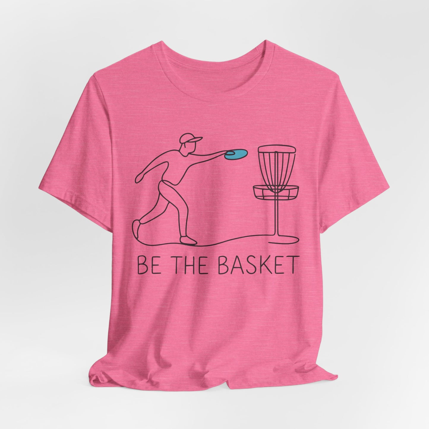 BE THE BASKET Disc Golf Line Art 1, Unisex T-Shirt, Disc Golf Shirt