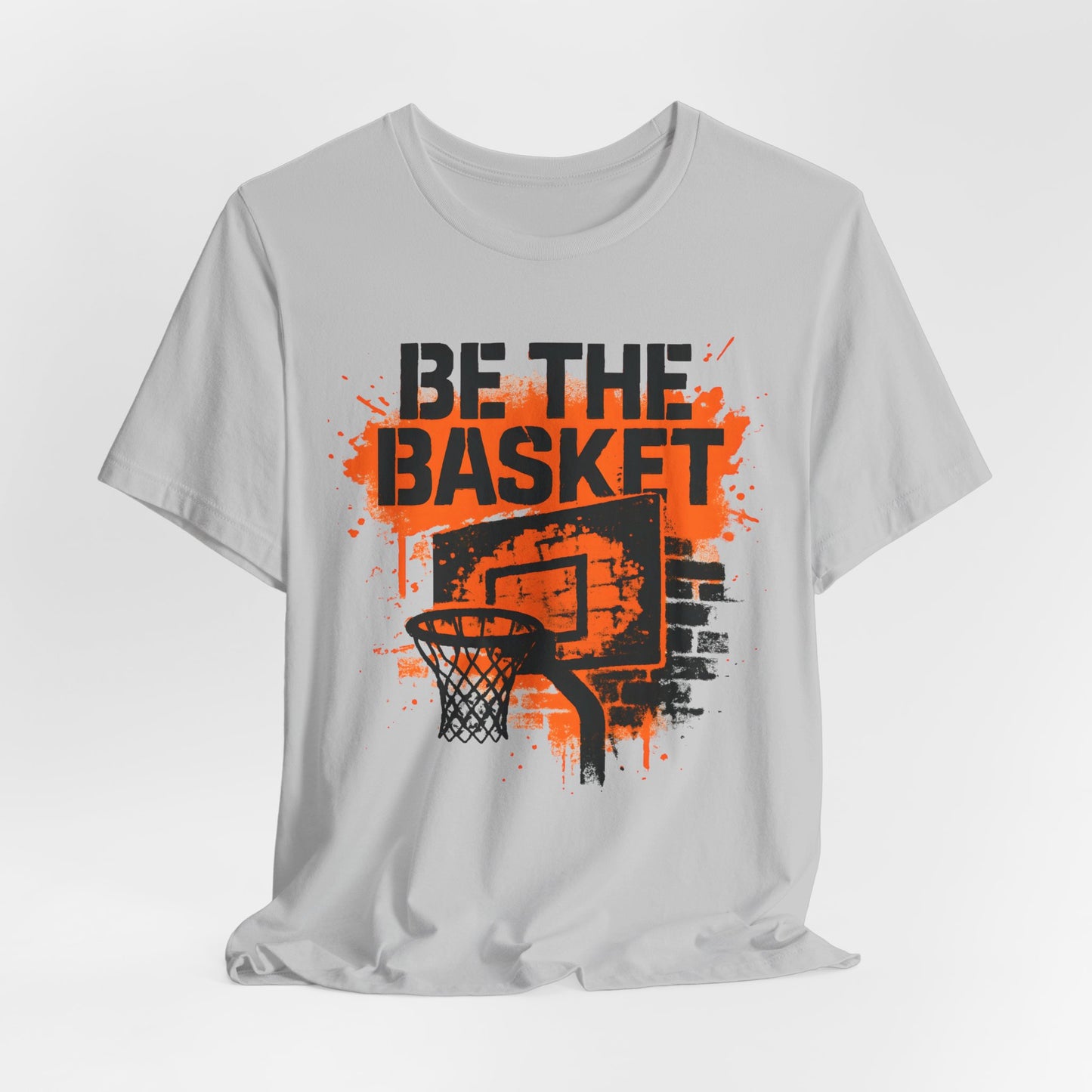 BE THE BASKET Basketball Goal Distressed Orange 2, Unisex T-Shirt, Disc Golf Shirt