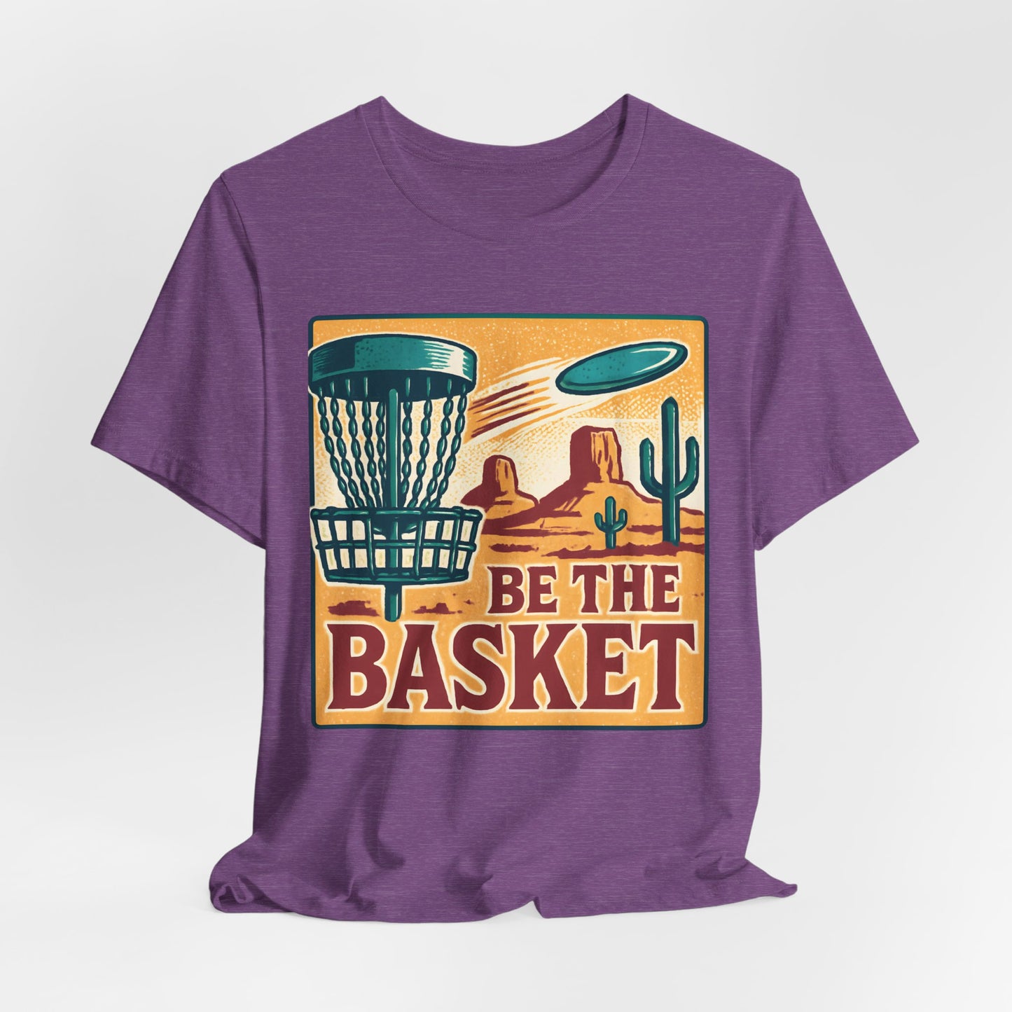 BE THE BASKET Disc Golf Desert Scene 5, Unisex T-Shirt