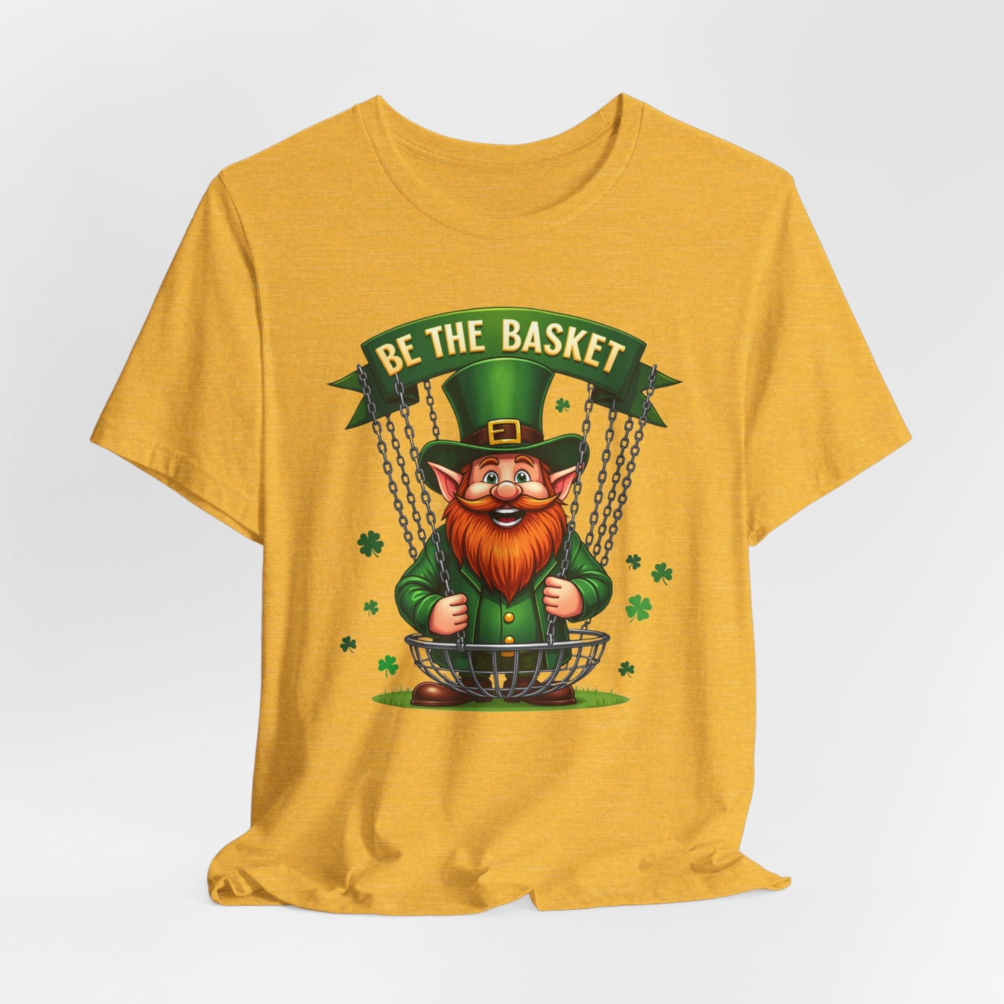 BE THE BASKET Leprechaun Design Unisex T-Shirt, DISC GOLF SHIRT