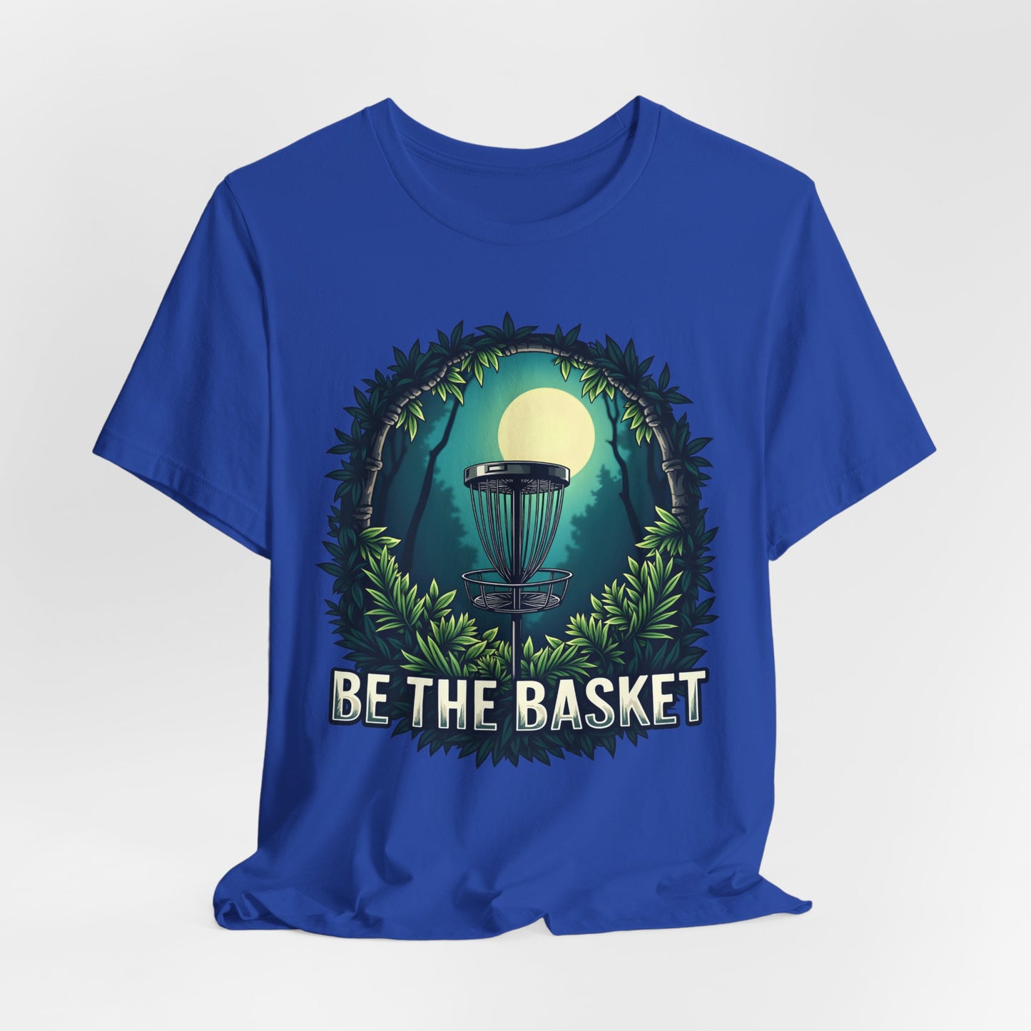 BE THE BASKET Disc Golf Jungle Night Unisex T-Shirt, DISC GOLF SHIRT