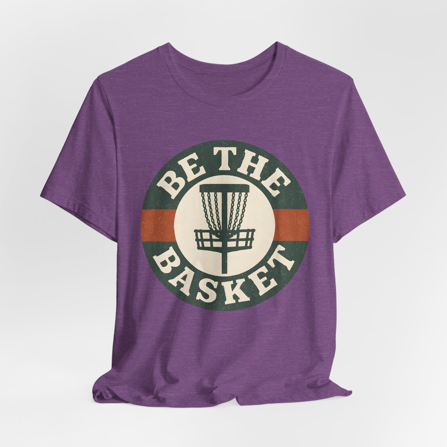 BE THE BASKET Disc Golf Basket Retro Badge, Disc Golf Unisex T-Shirt