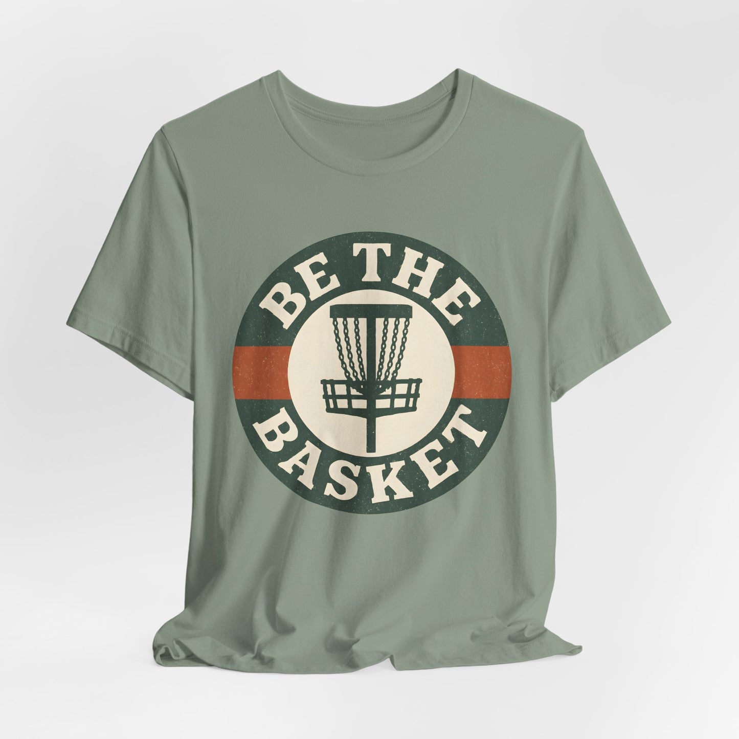 BE THE BASKET Disc Golf Basket Retro Badge, Disc Golf Unisex T-Shirt