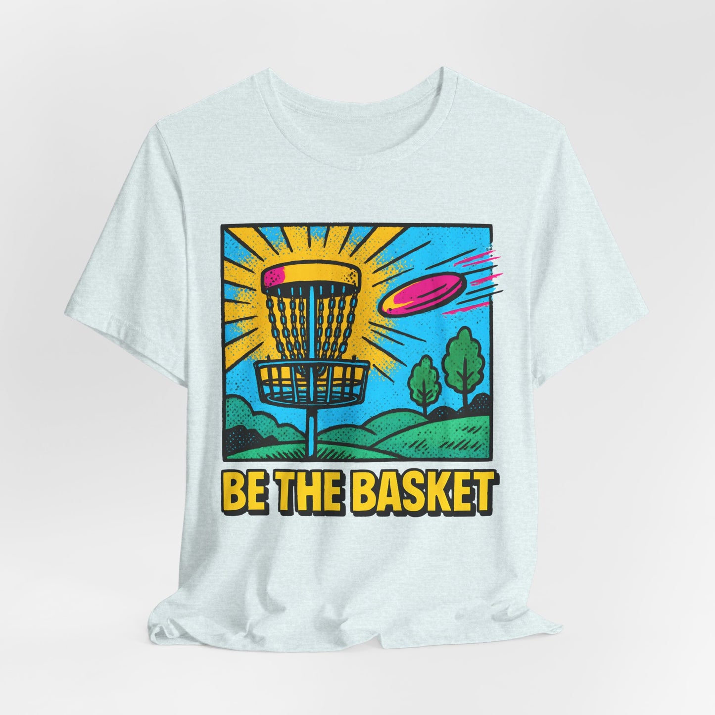 BE THE BASKET Disc Golf Basket Pop Art 5, Unisex T-Shirt