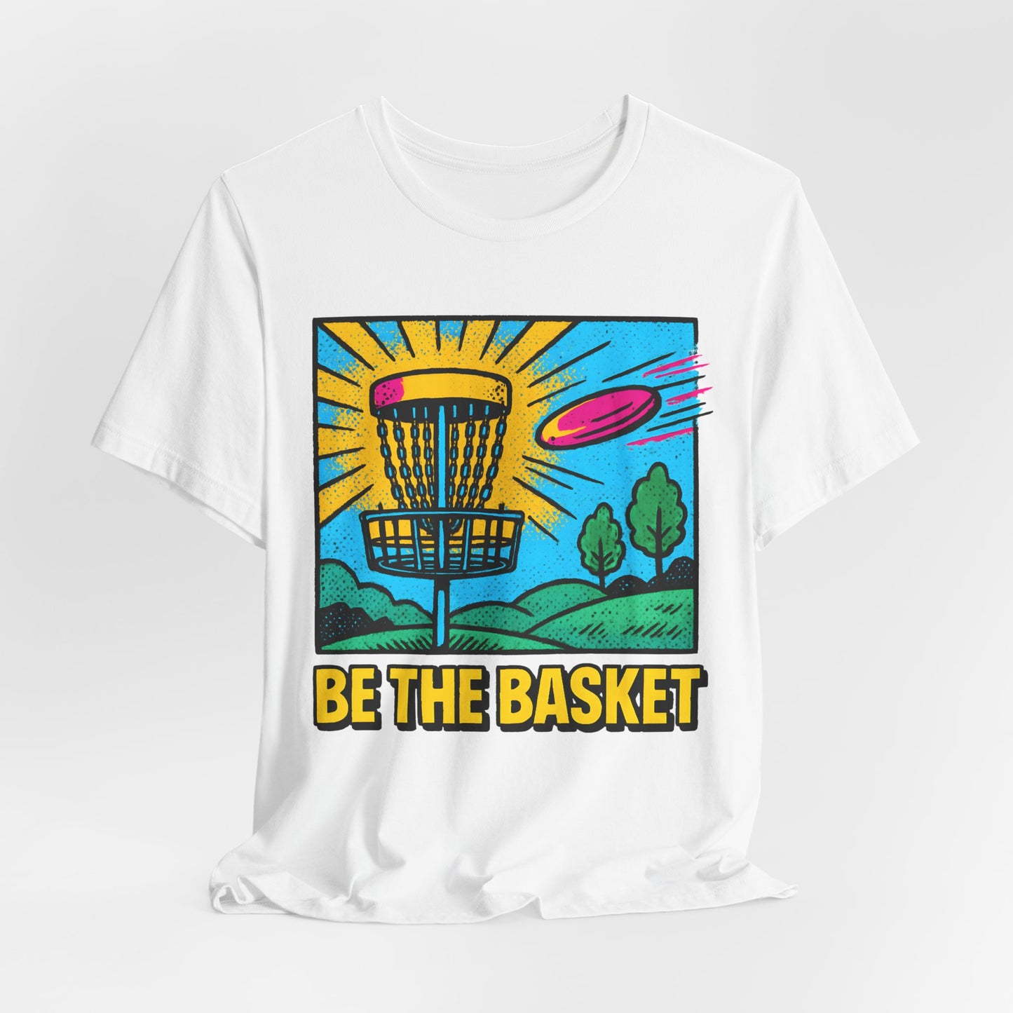 BE THE BASKET Disc Golf Basket Pop Art 5, Unisex T-Shirt