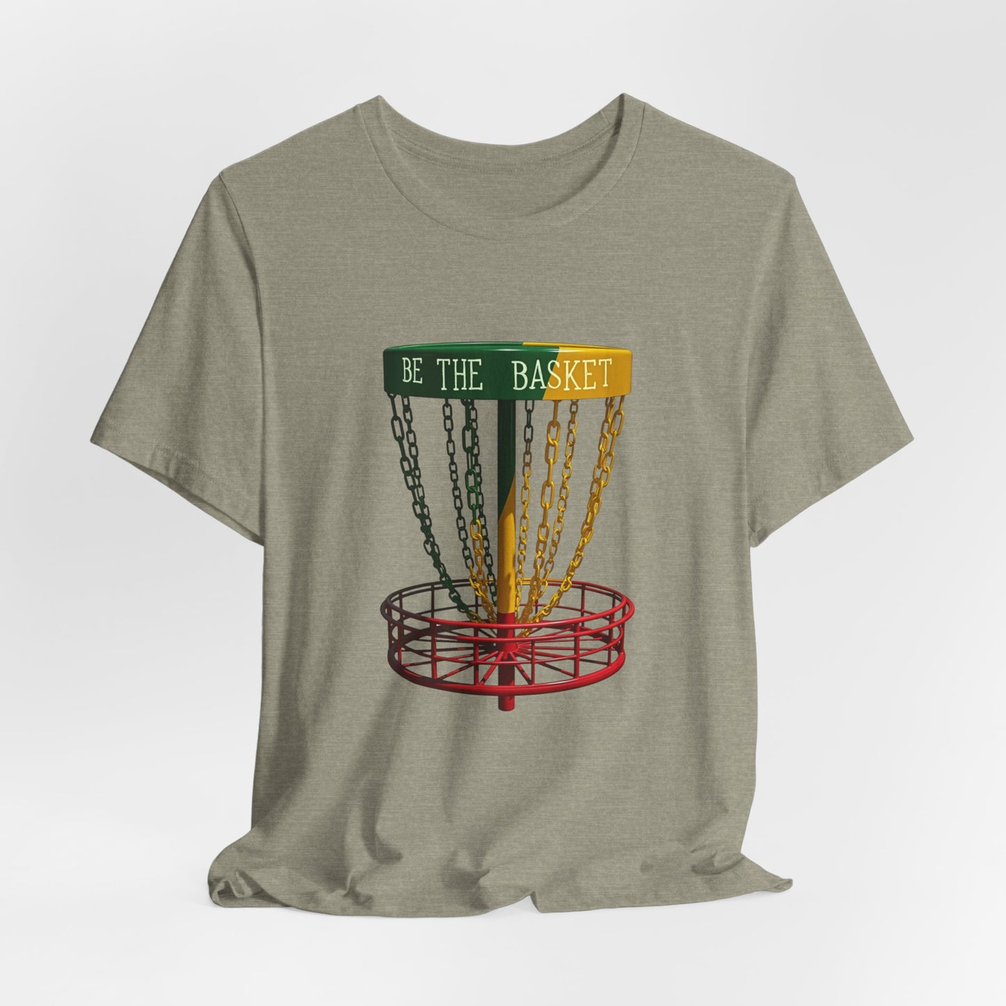 BE THE BASKET Disc Golf Rasta 2 Design, Unisex T-Shirt, Disc Golf Shirt