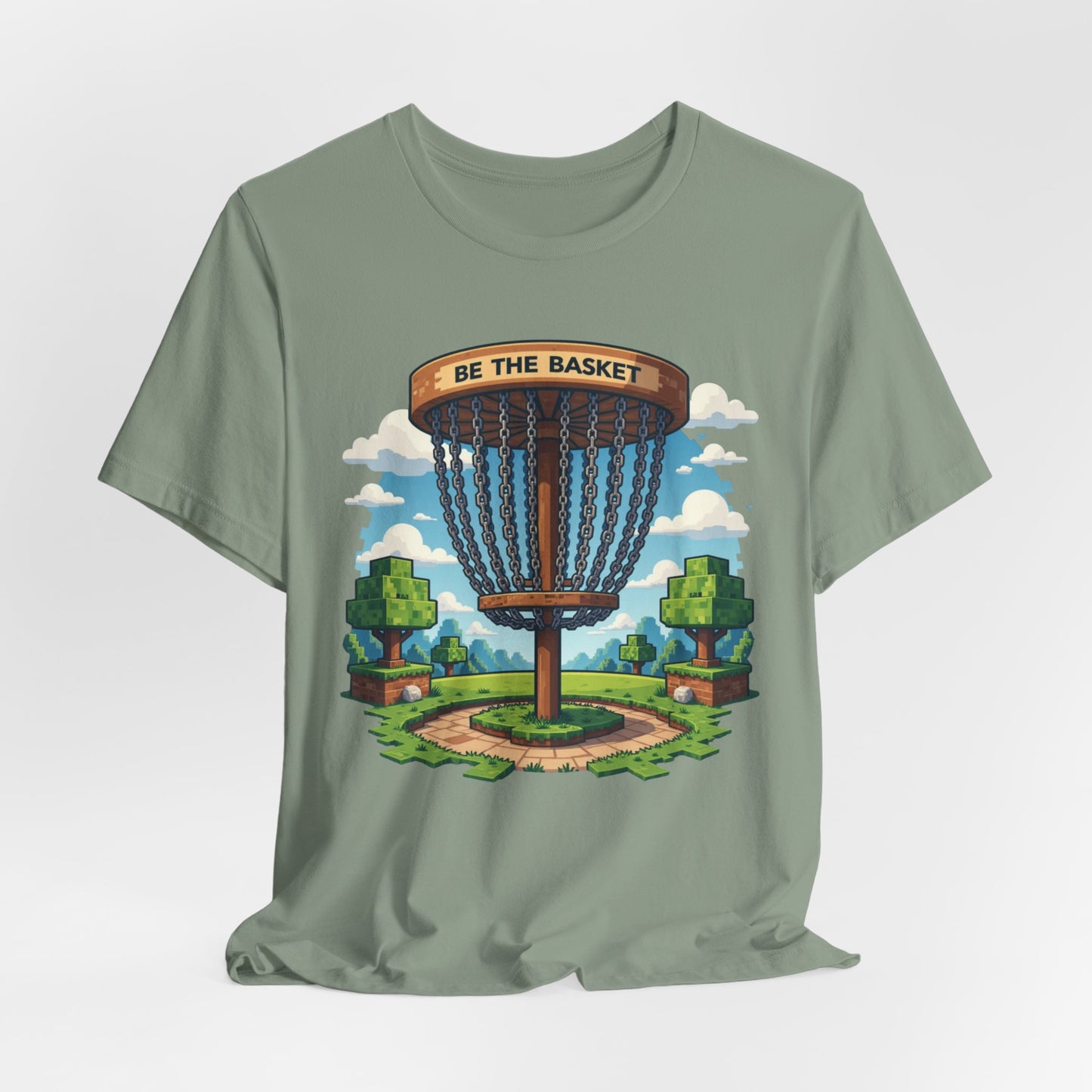 BE THE BASKET Disc Golf Minecraft 1, Unisex T-Shirt