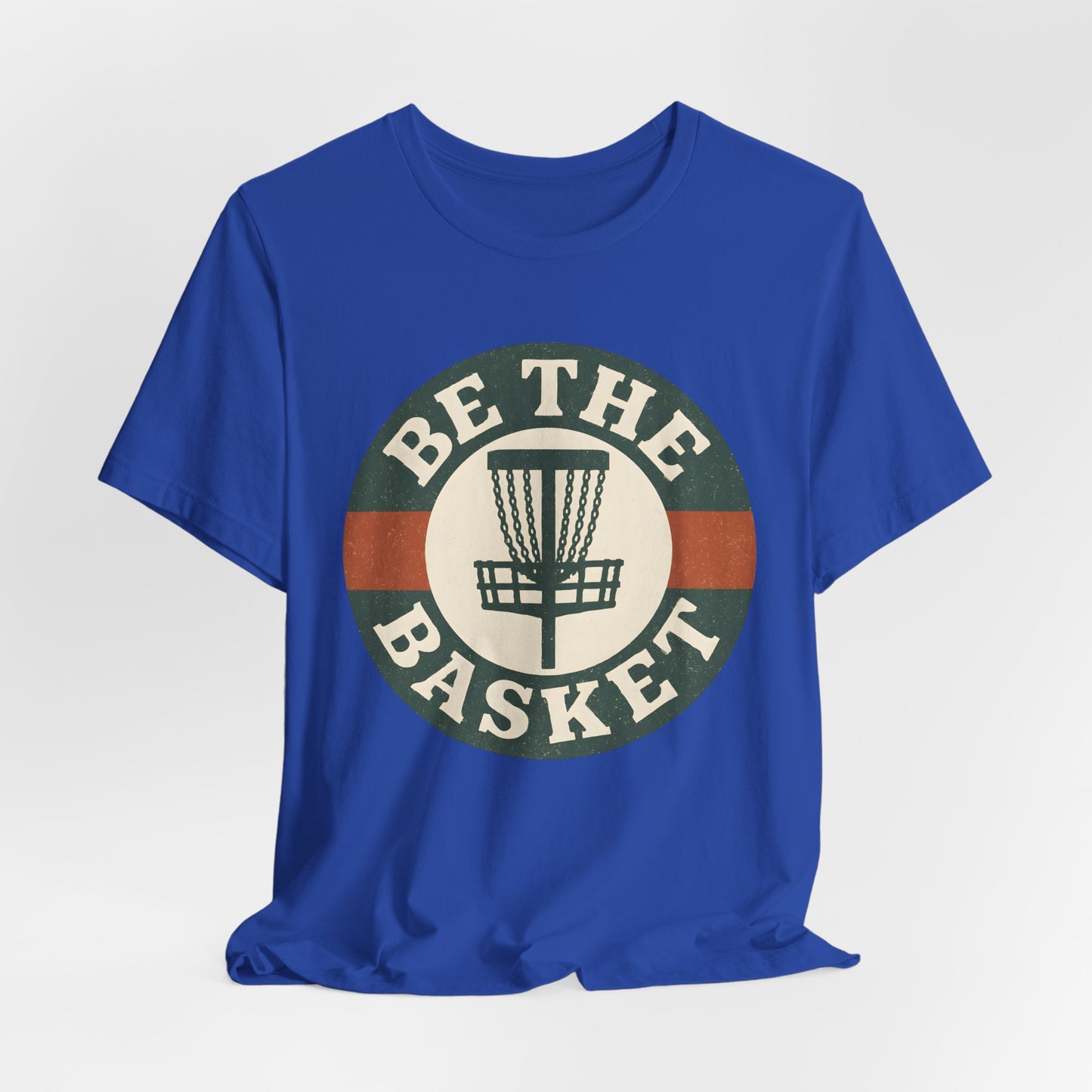 BE THE BASKET Disc Golf Basket Retro Badge, Disc Golf Unisex T-Shirt