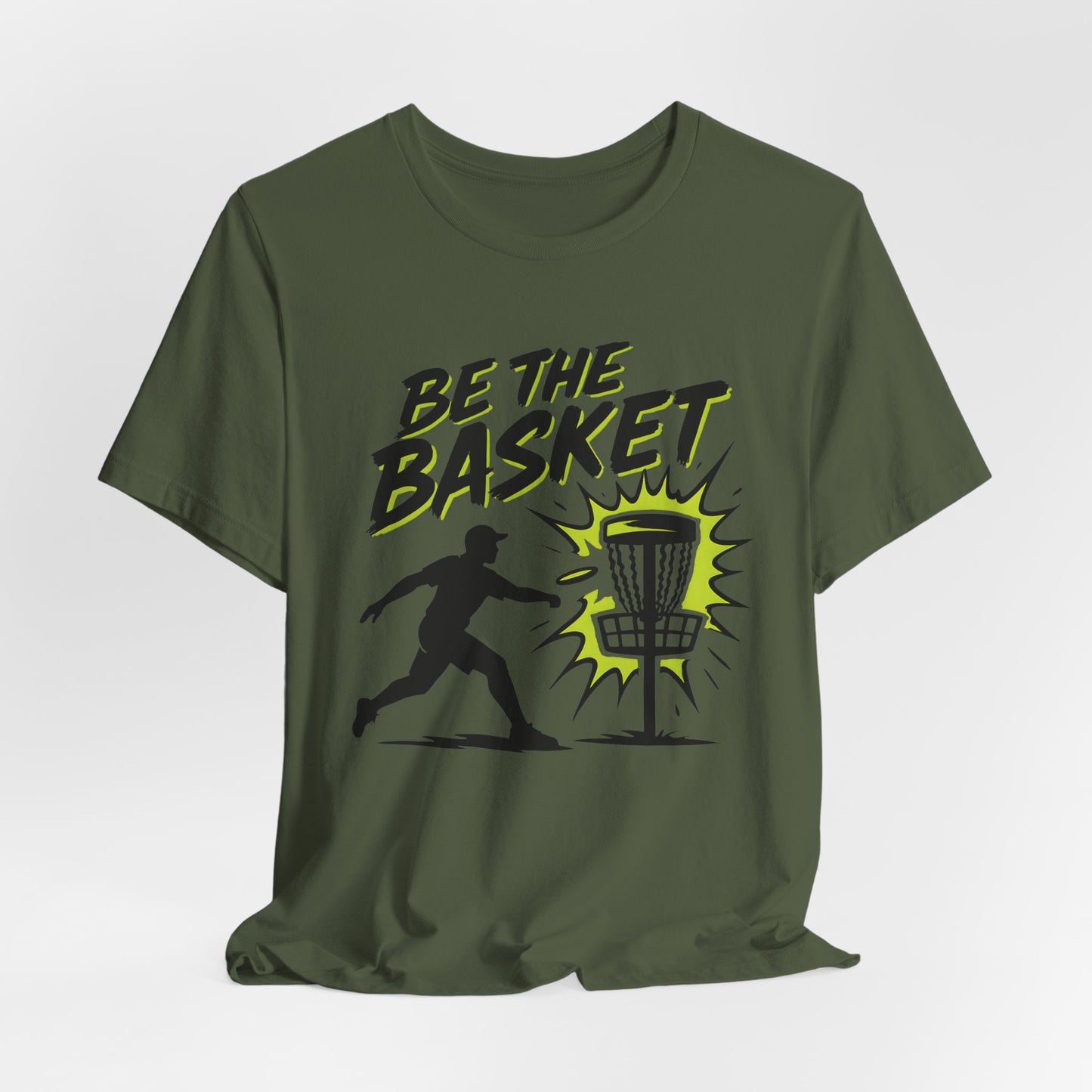 BE THE BASKET Disc Golf Man 1, Unisex T-Shirt, Disc Golf Shirt