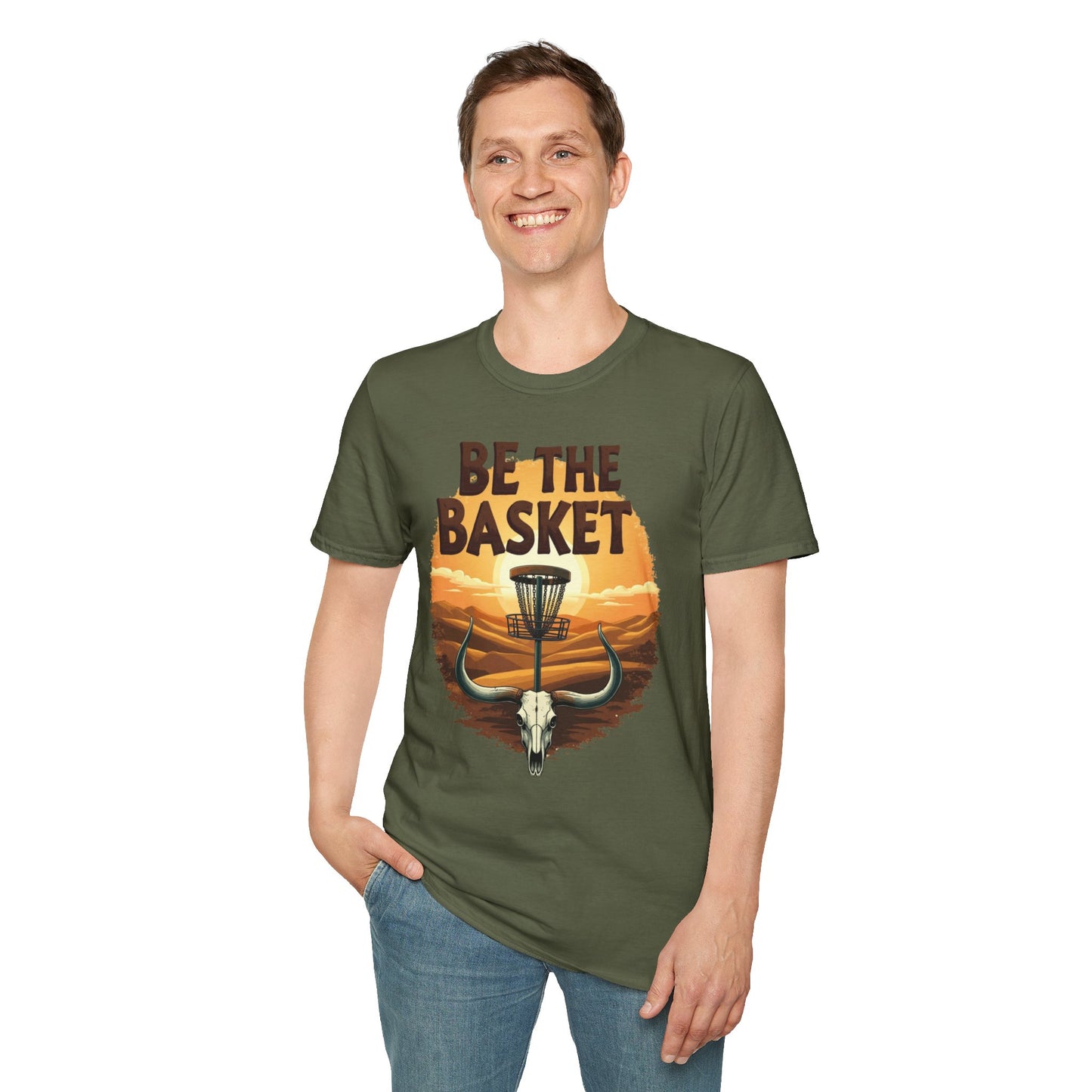 BE THE BASKET Desert Steer Disc Golf Unisex T-Shirt
