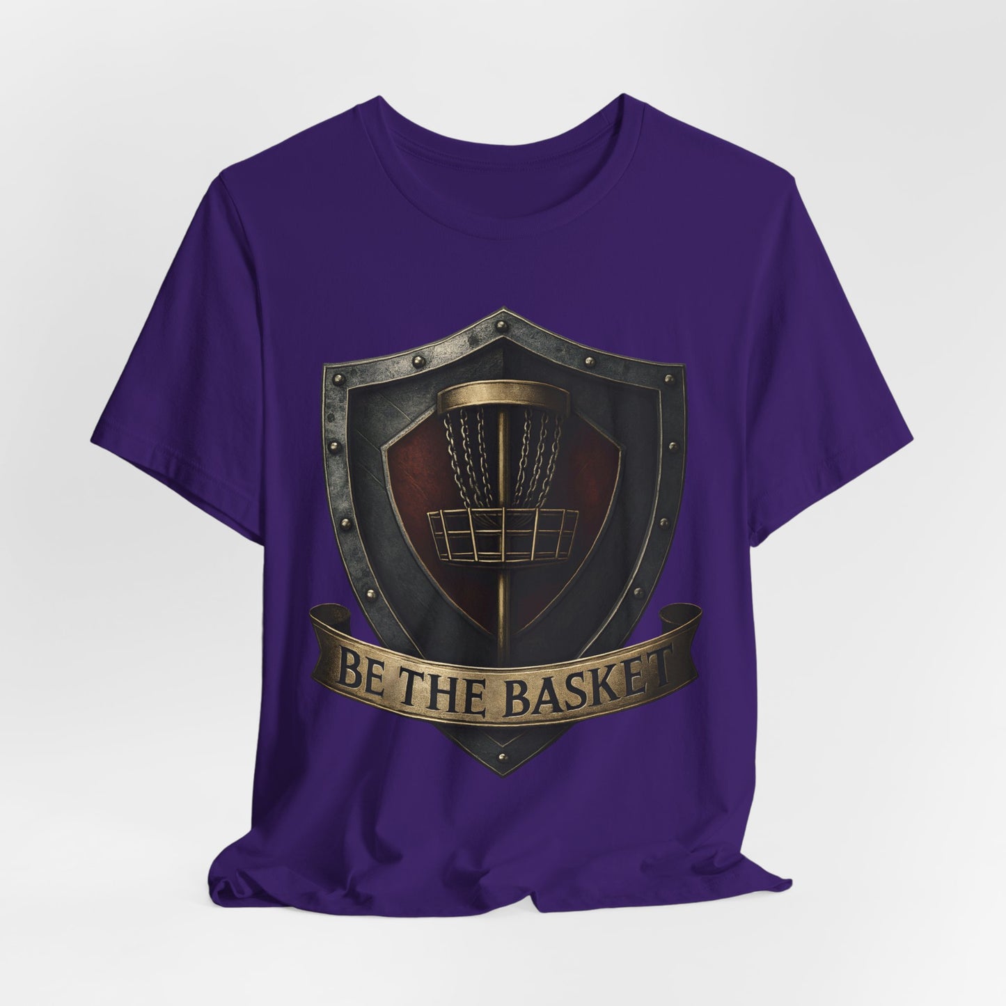 BE THE BASKET Disc Golf Shield 2, Unisex T-Shirt, Disc Golf Shirt