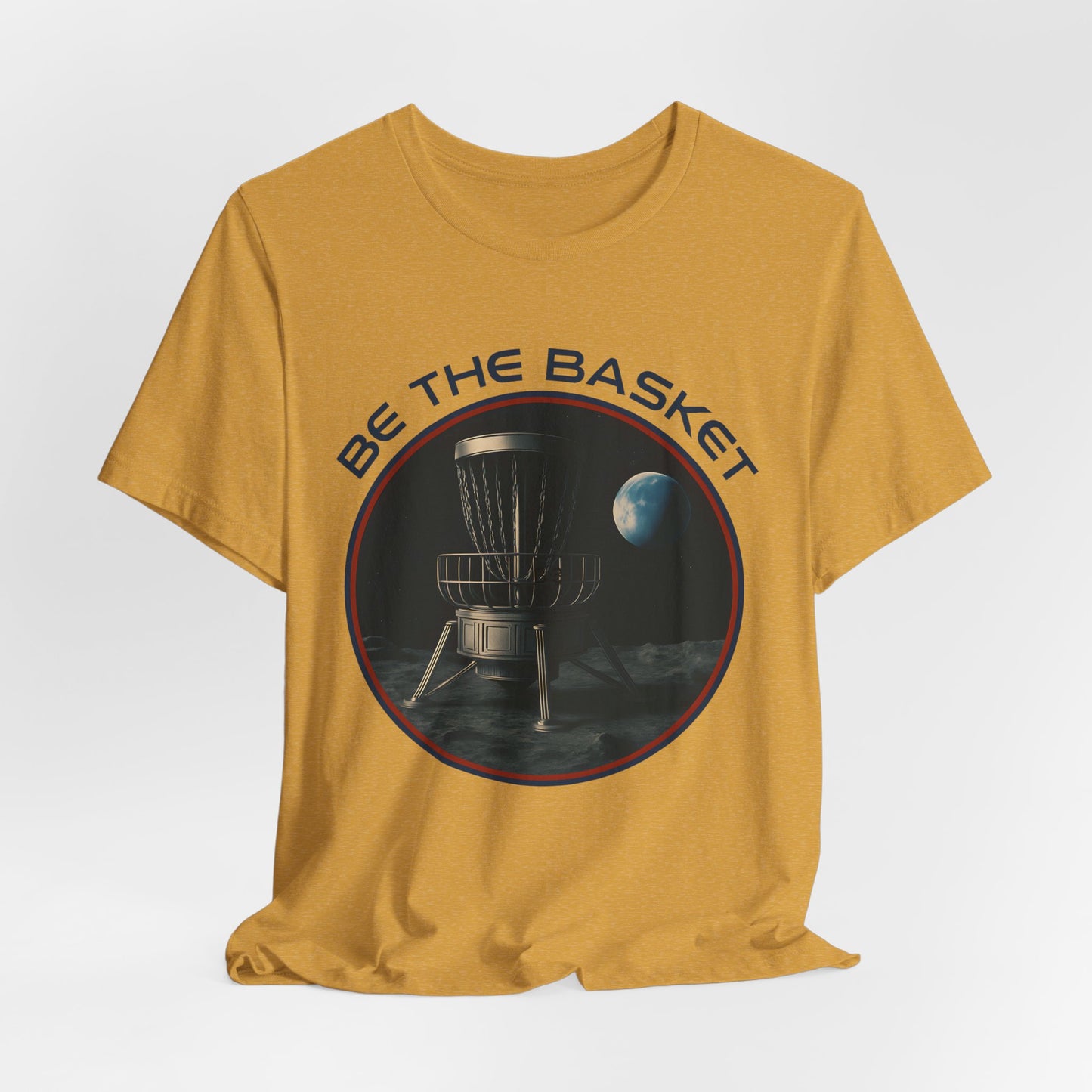 BE THE BASKET Disc Golf Moon Color, Unisex T-Shirt, Disc Golf Shirt