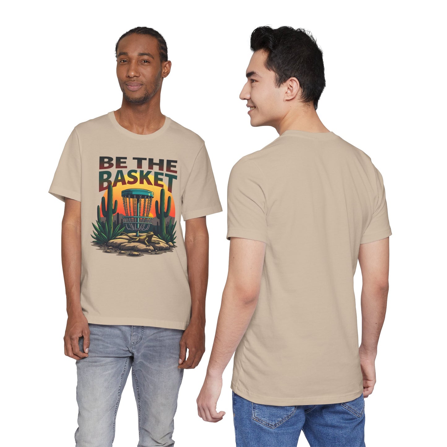 BE THE BASKET Desert Lizard 1 Disc Golf Unisex T-Shirt - Perfect for Disc Golf Lovers