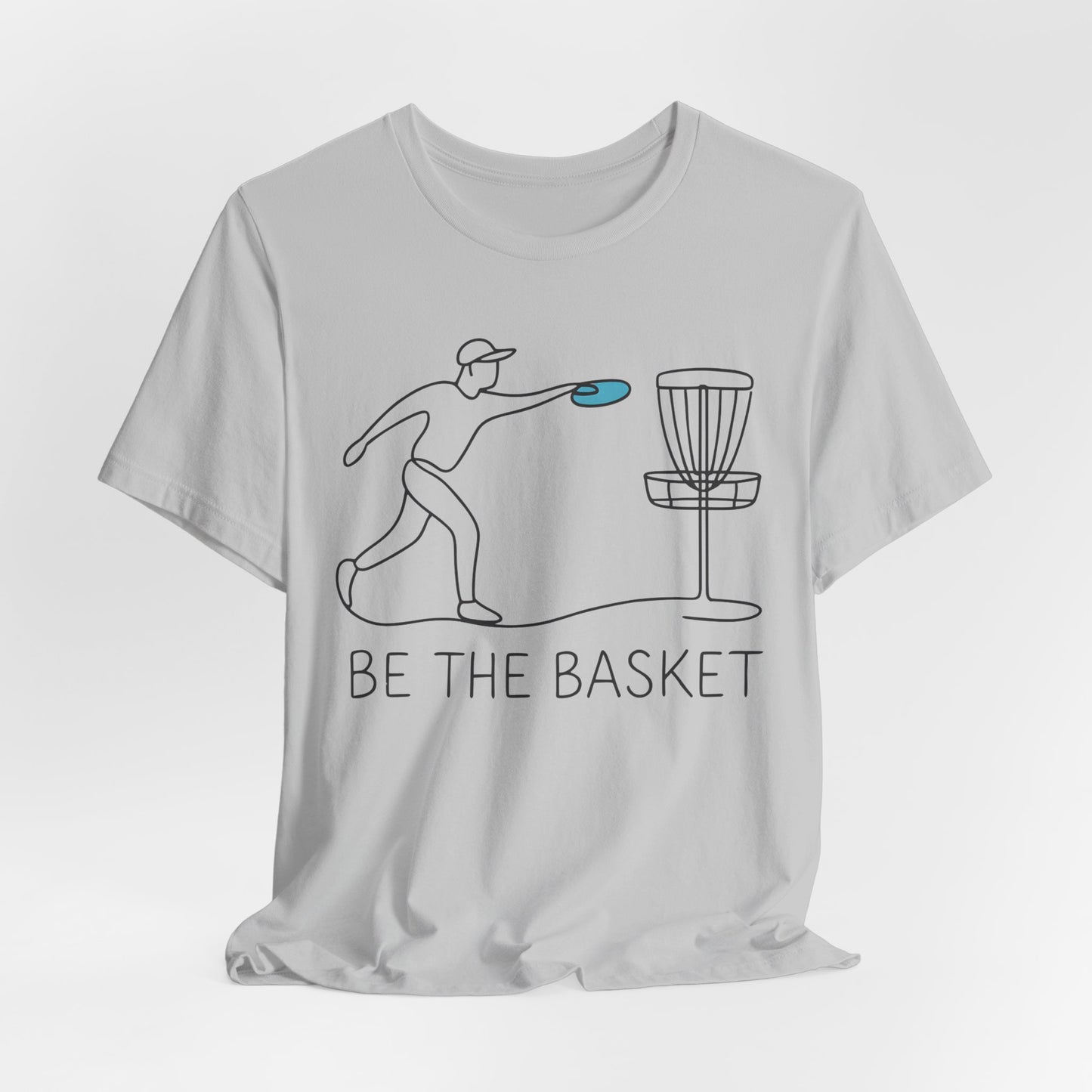 BE THE BASKET Disc Golf Line Art 1, Unisex T-Shirt, Disc Golf Shirt