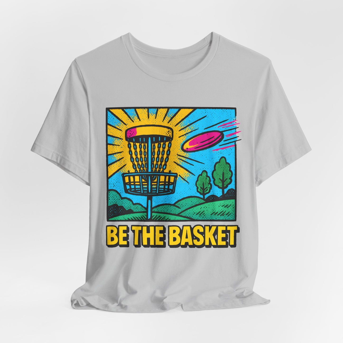 BE THE BASKET Disc Golf Basket Pop Art 5, Unisex T-Shirt