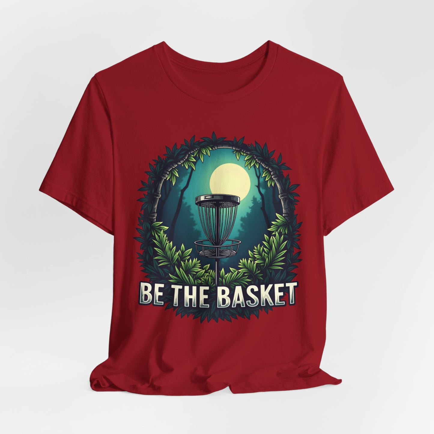 BE THE BASKET Disc Golf Jungle Night Unisex T-Shirt, DISC GOLF SHIRT