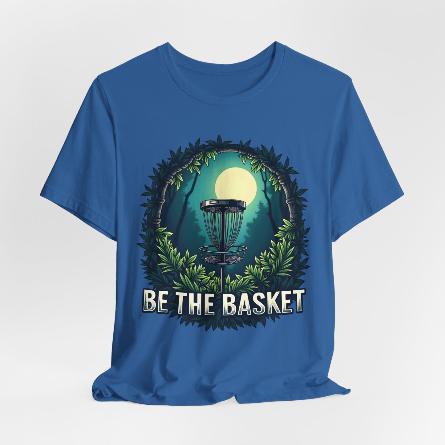 BE THE BASKET Disc Golf Jungle Night Unisex T-Shirt, DISC GOLF SHIRT
